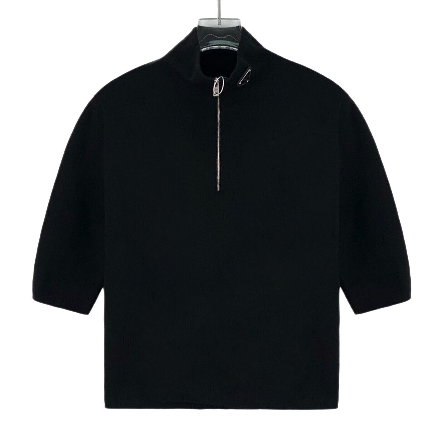 Prada Prada Triangle Logo Half-Zip Knit Sweater US M Size US M / EU 48-50 / 2 - 1 Thumbnail