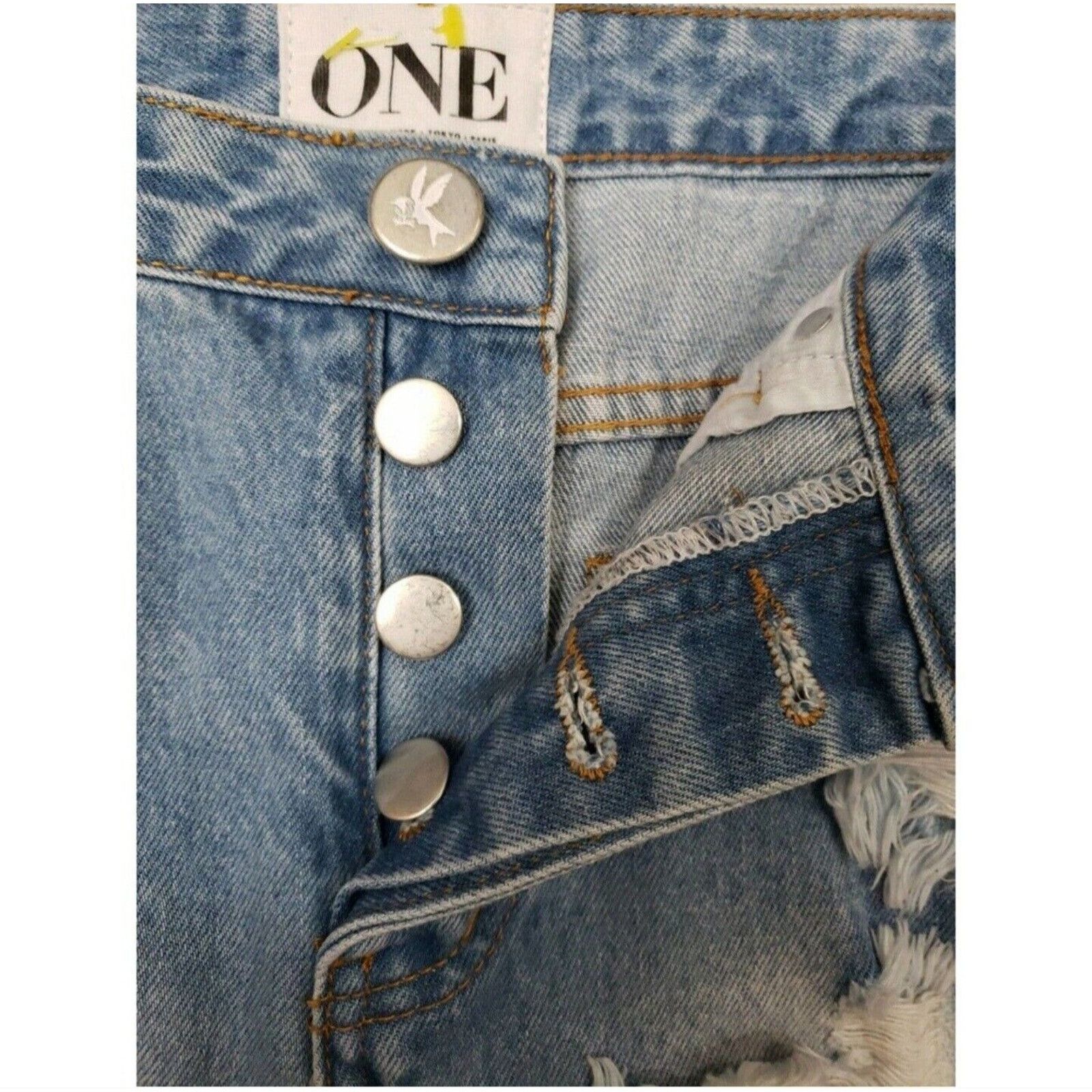 One Teaspoon One by One Teaspoon Freelove Distressed Skirt 24 Cotton Size 24" / US 00 / IT 34 - 5 Thumbnail