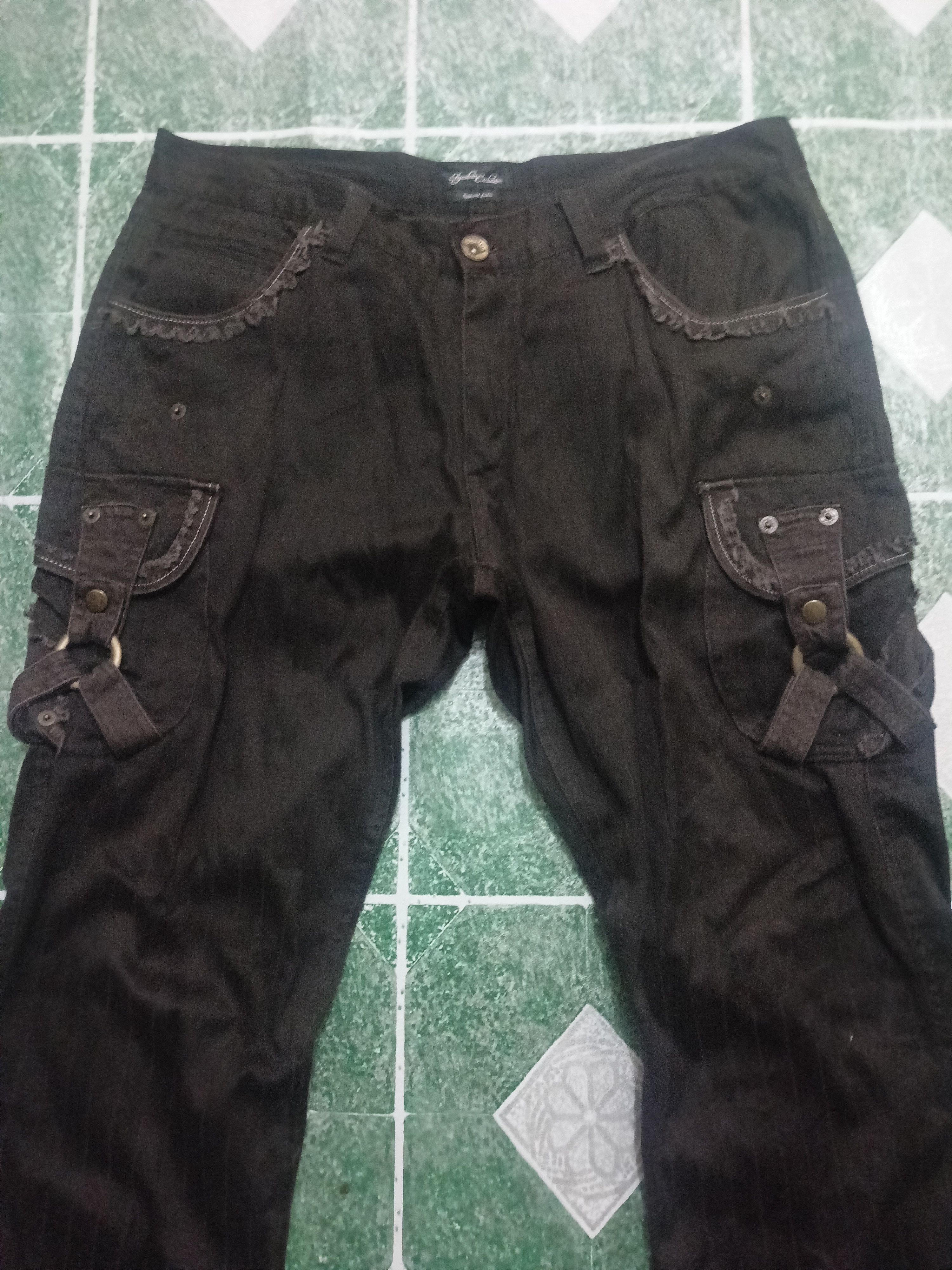 Designer × Japanese Brand Apestein Exclusive Baggy Style Striped Boot Cut Cargo Pants Size US 35 - 2 Thumbnail