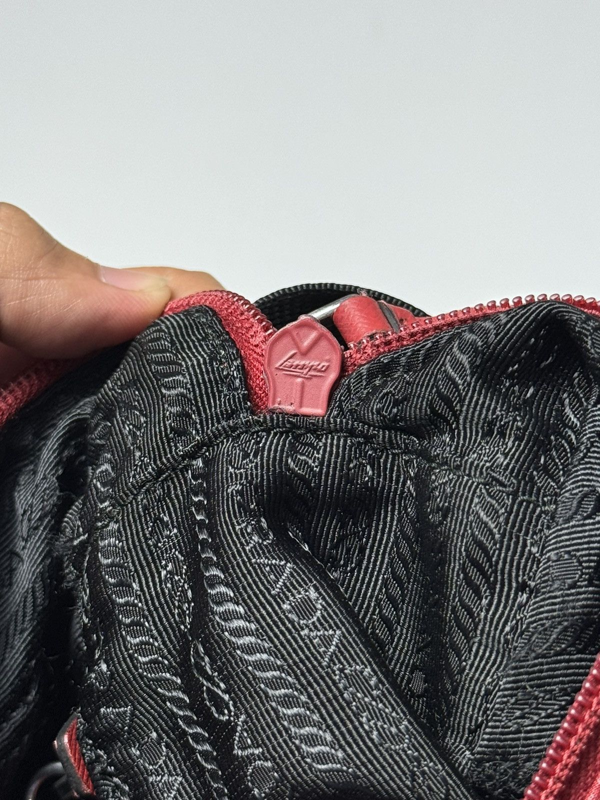 Prada Prada | Red & Black | Nylon Messenger Bag | Size ONE SIZE - 13 Thumbnail
