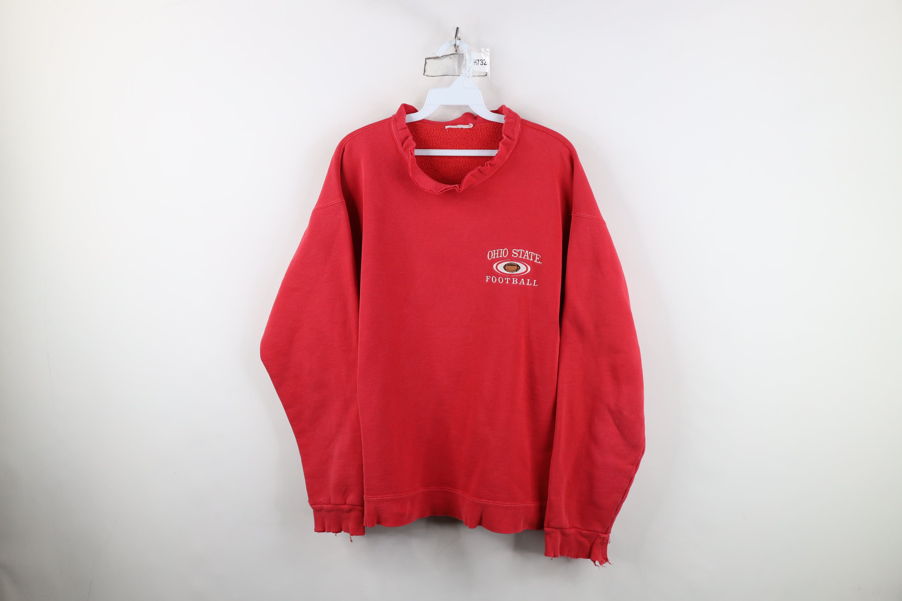 Vintage Vintage 90s Ohio State University Football Sweatshirt Red Size US L / EU 52-54 / 3 - 1 Thumbnail