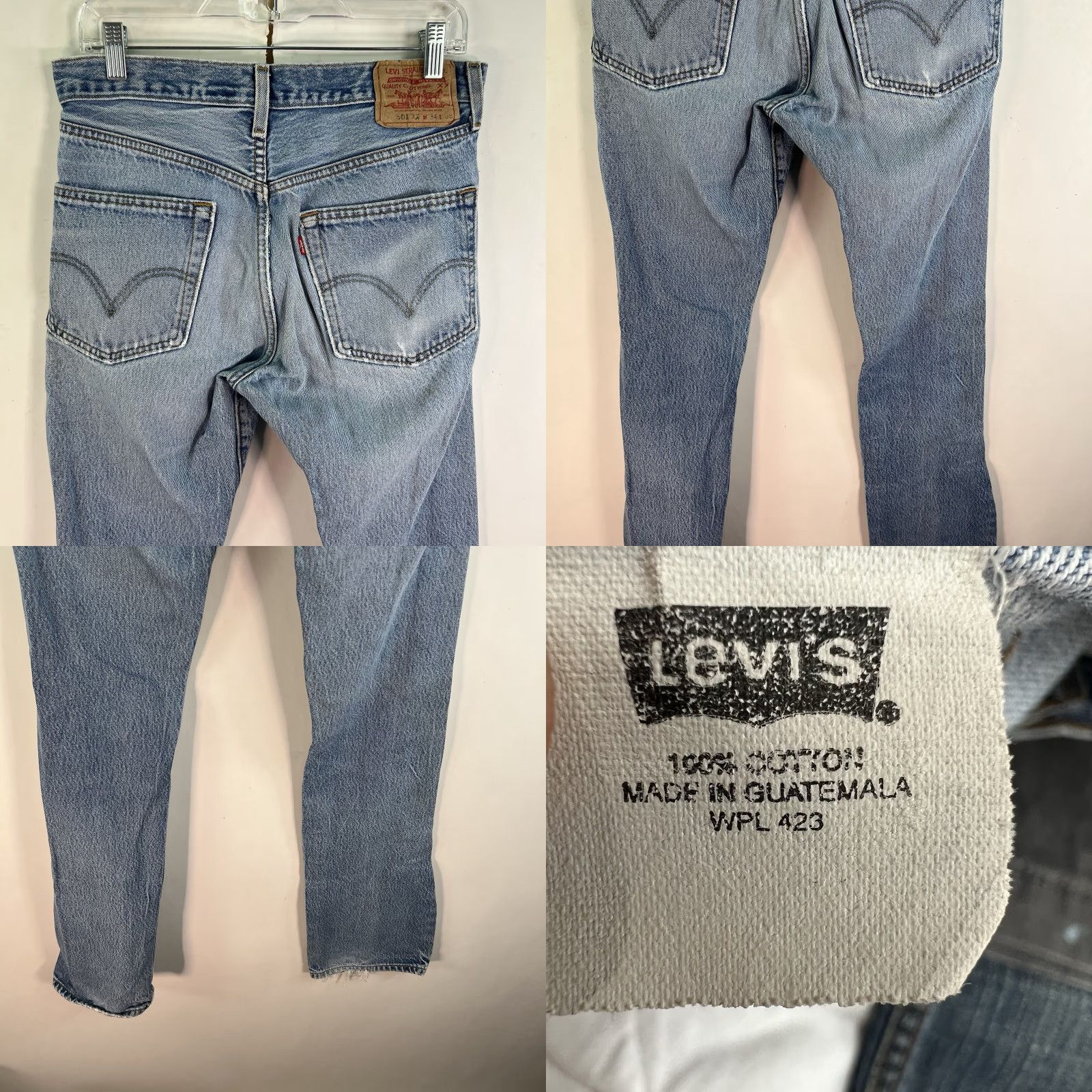 Levi's VTG Levi's 501 Jeans Denim Distressed Straight Size 34 X 35 Blue Men Regular 90s Theme Size US 34 / EU 50 - 8 Thumbnail