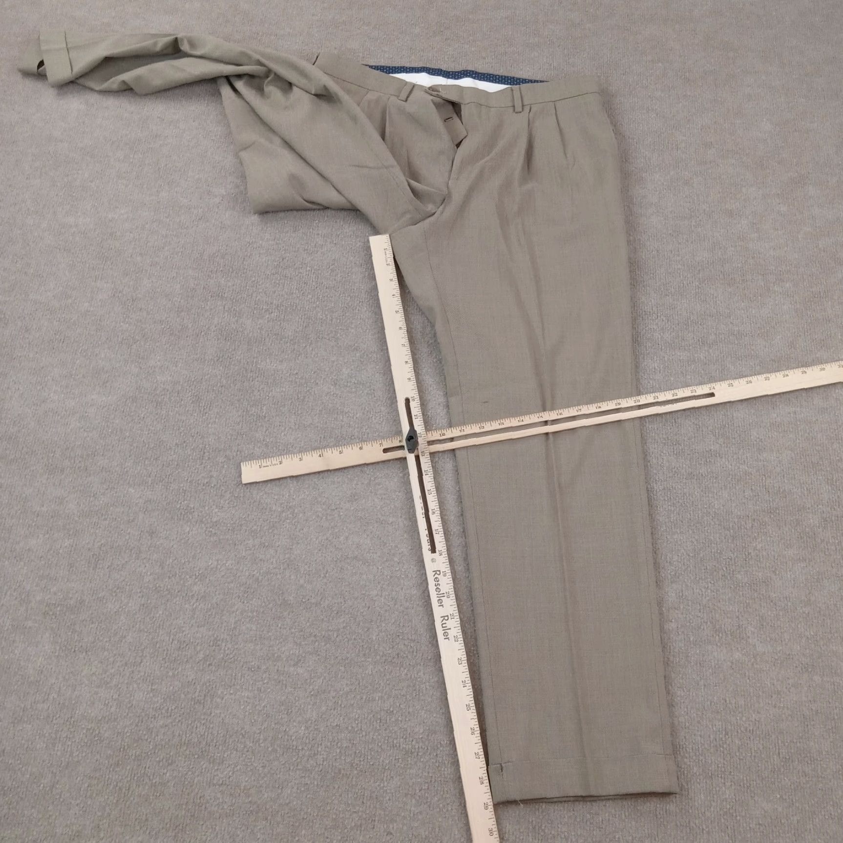 Ralph Lauren Lauren Ralph Lauren Mens 34x30 Brown Stretch Straight Dress Pants Size US 36 / EU 52 - 2 Thumbnail