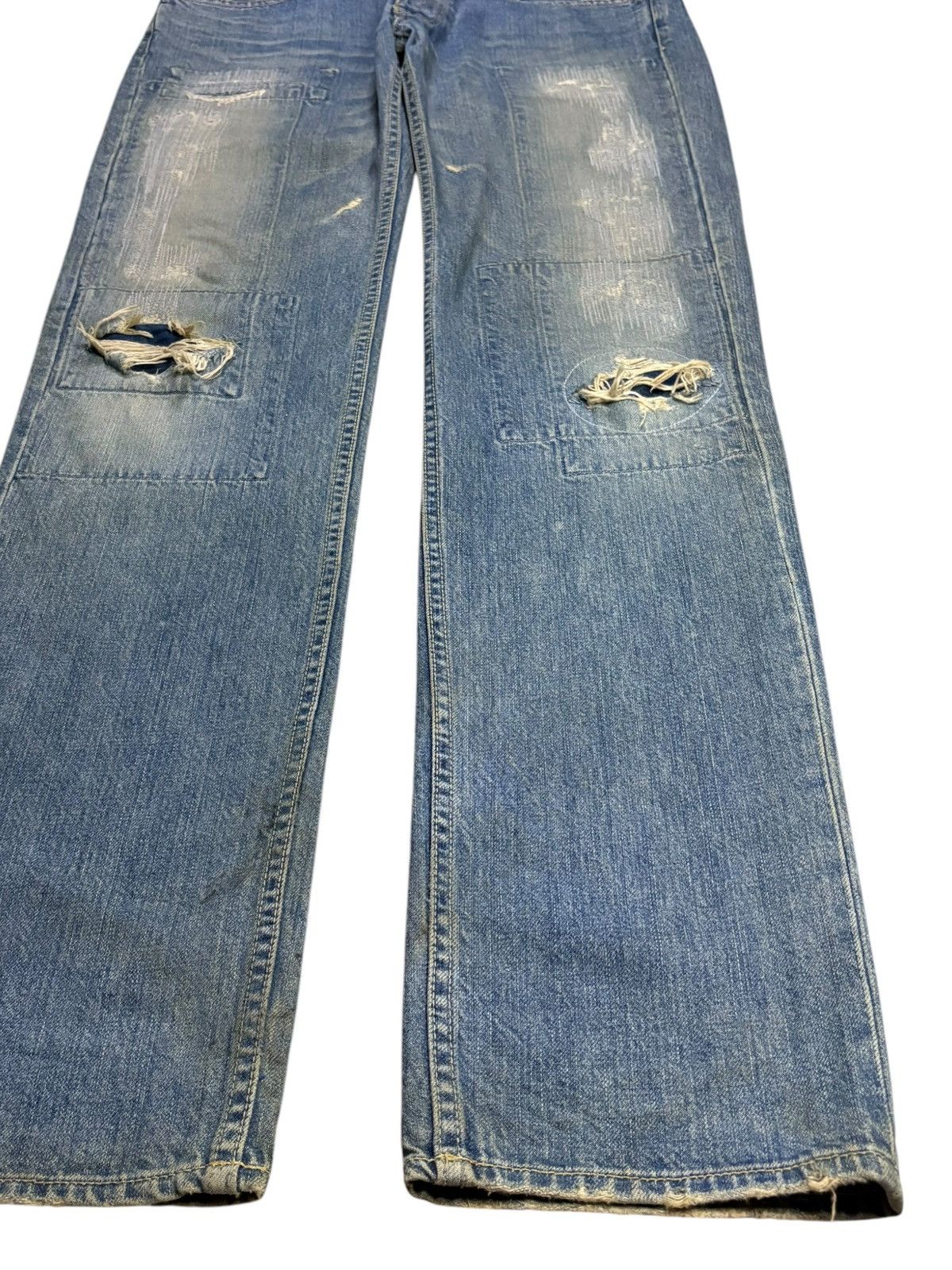 Hysteric Glamour × Japanese Brand Vintage Hysteric Glamour Mud Wash Patched Distressed Jean Size US 33 - 8 Thumbnail