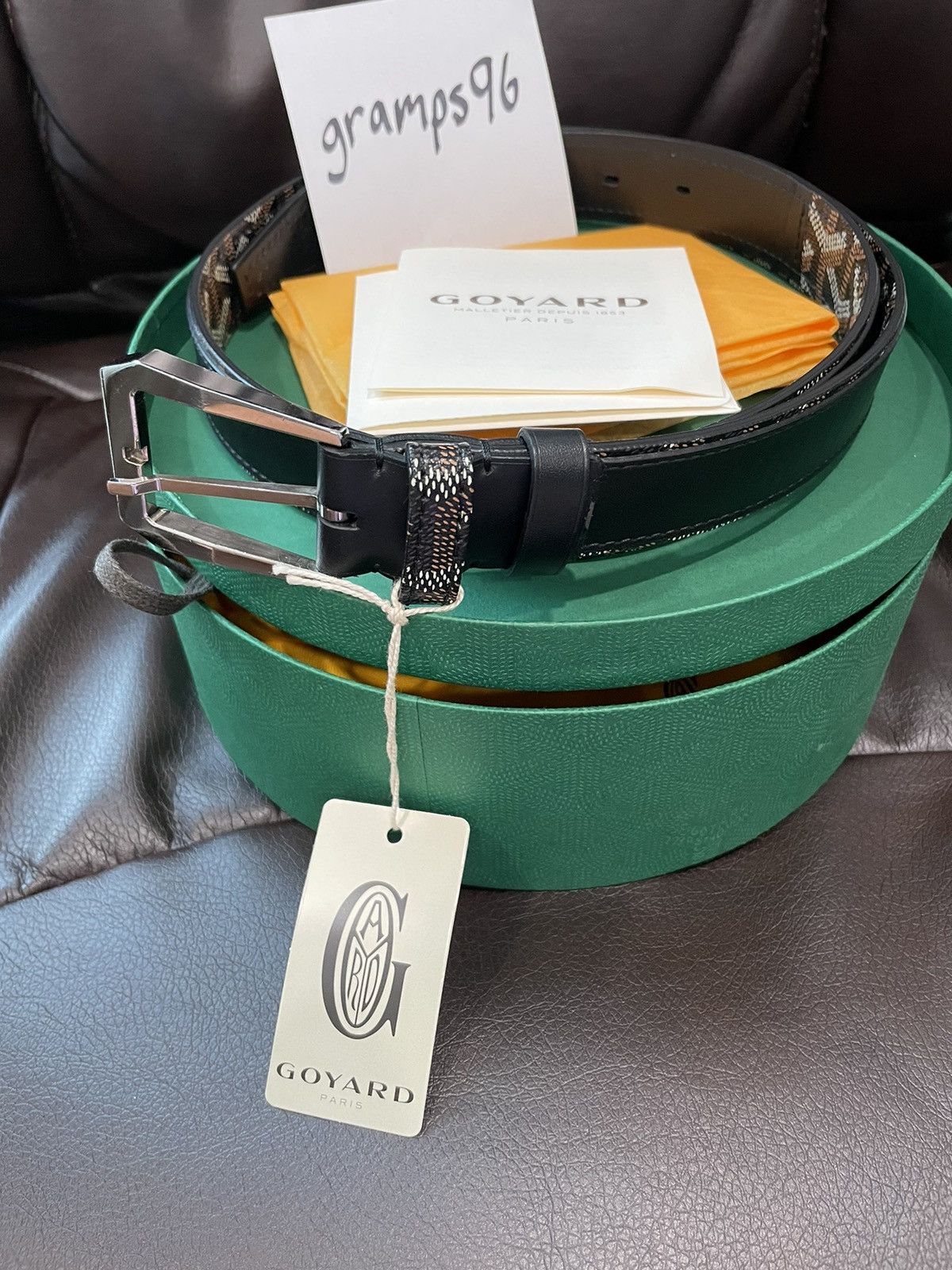 Goyard Goyard Fregate Belt size 90/36 Black Size 36 - 1 Thumbnail