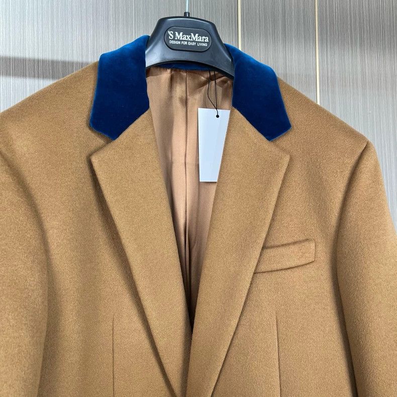 Prada Prada Show blue lapel camel wool coat 2504-Nextarrow Size US M / EU 48-50 / 2 - 3 Thumbnail