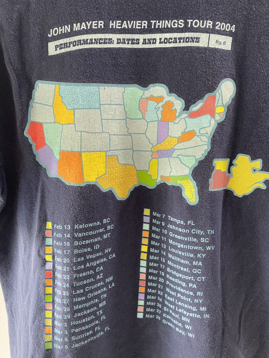 Band Tees RARE Vintage 00s John Mayer Tour Promo Tee Size US S / EU 44-46 / 1 - 5 Thumbnail