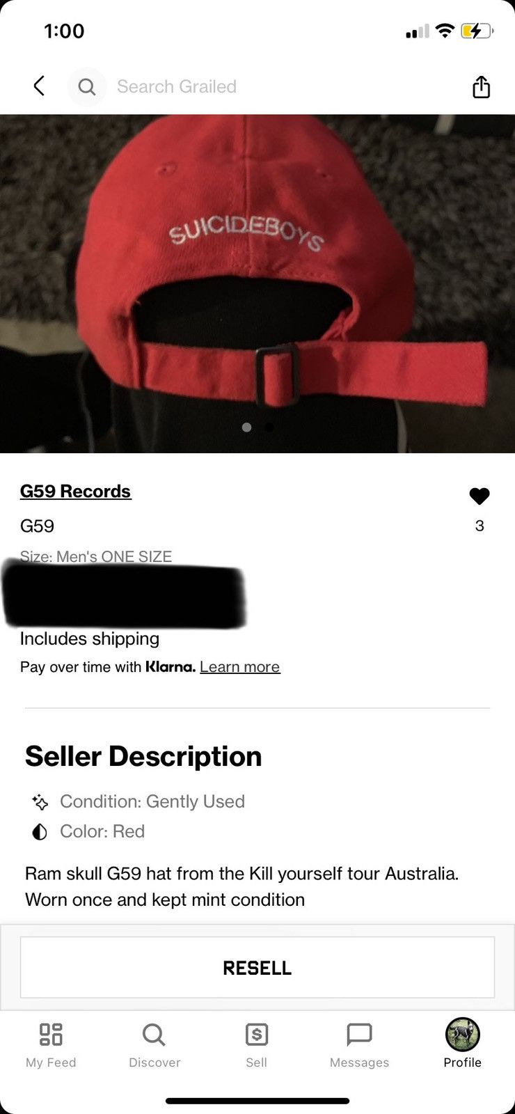G59 Records G59 Baphomet Hat Size ONE SIZE - 4 Thumbnail