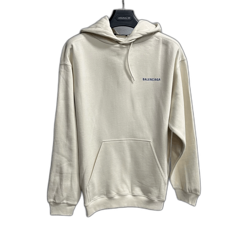 Balenciaga Beige Hooded Sweatshirt Pullover