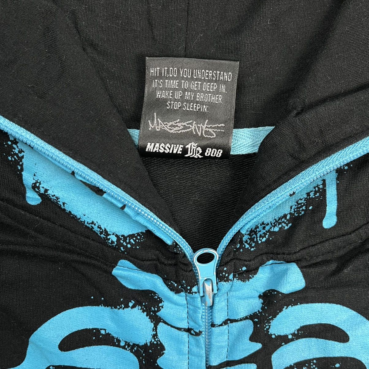 Japanese Brand Freaky massive skeleton full zip thumbhole zip hoodie Size US XL / EU 56 / 4 - 10 Thumbnail