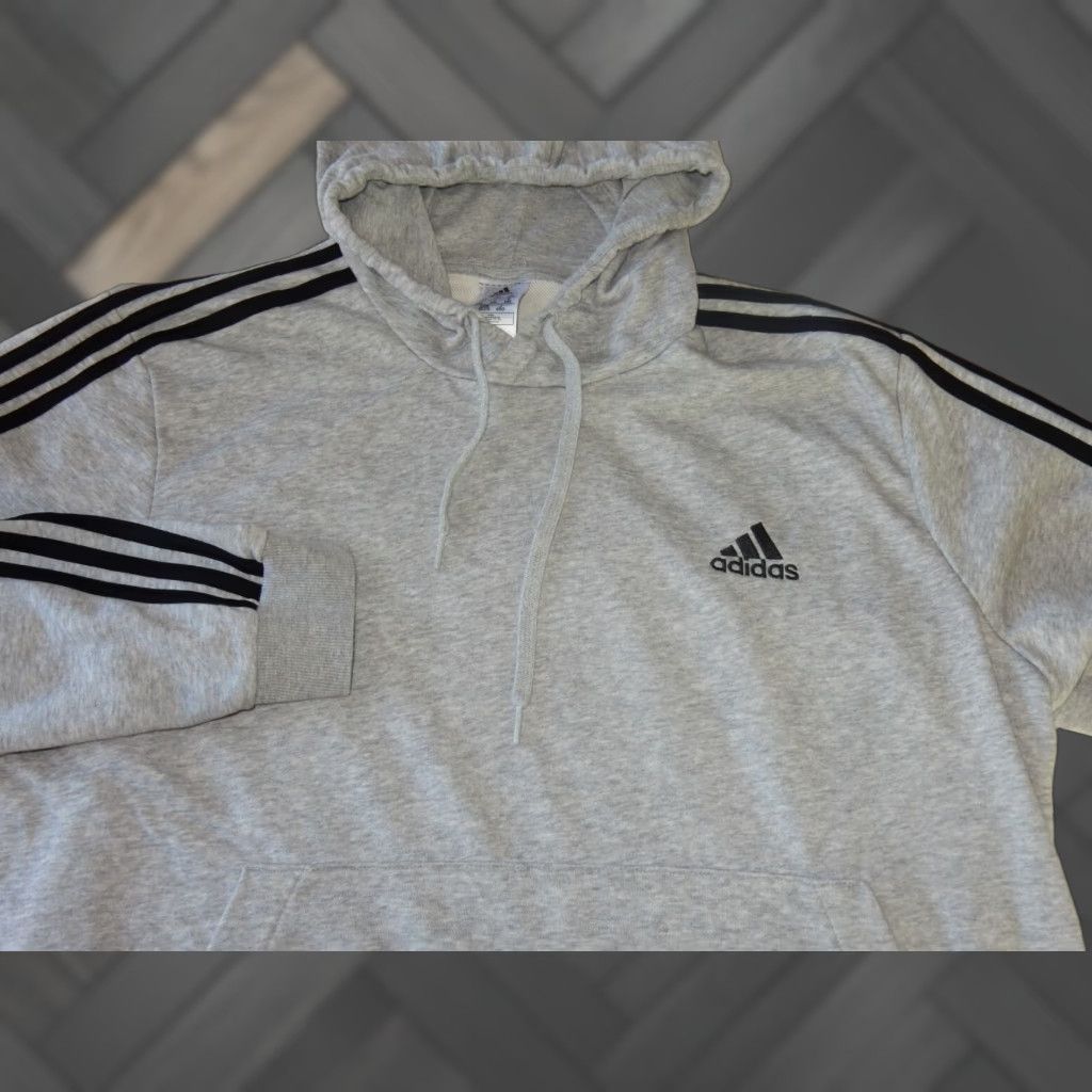 Adidas VINTAGE adidas Men's Sweater Pullover Size XXL Adult Gray Cotton Blend 90s Size US XXL / EU 58 / 5 - 1 Thumbnail