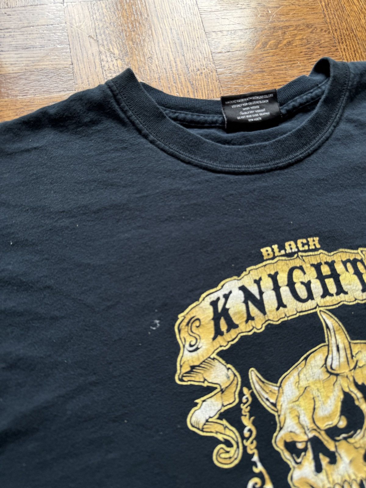 Vintage Vintage Black Knights Motorcycle Club Graphic Tee Size US L / EU 52-54 / 3 - 3 Thumbnail