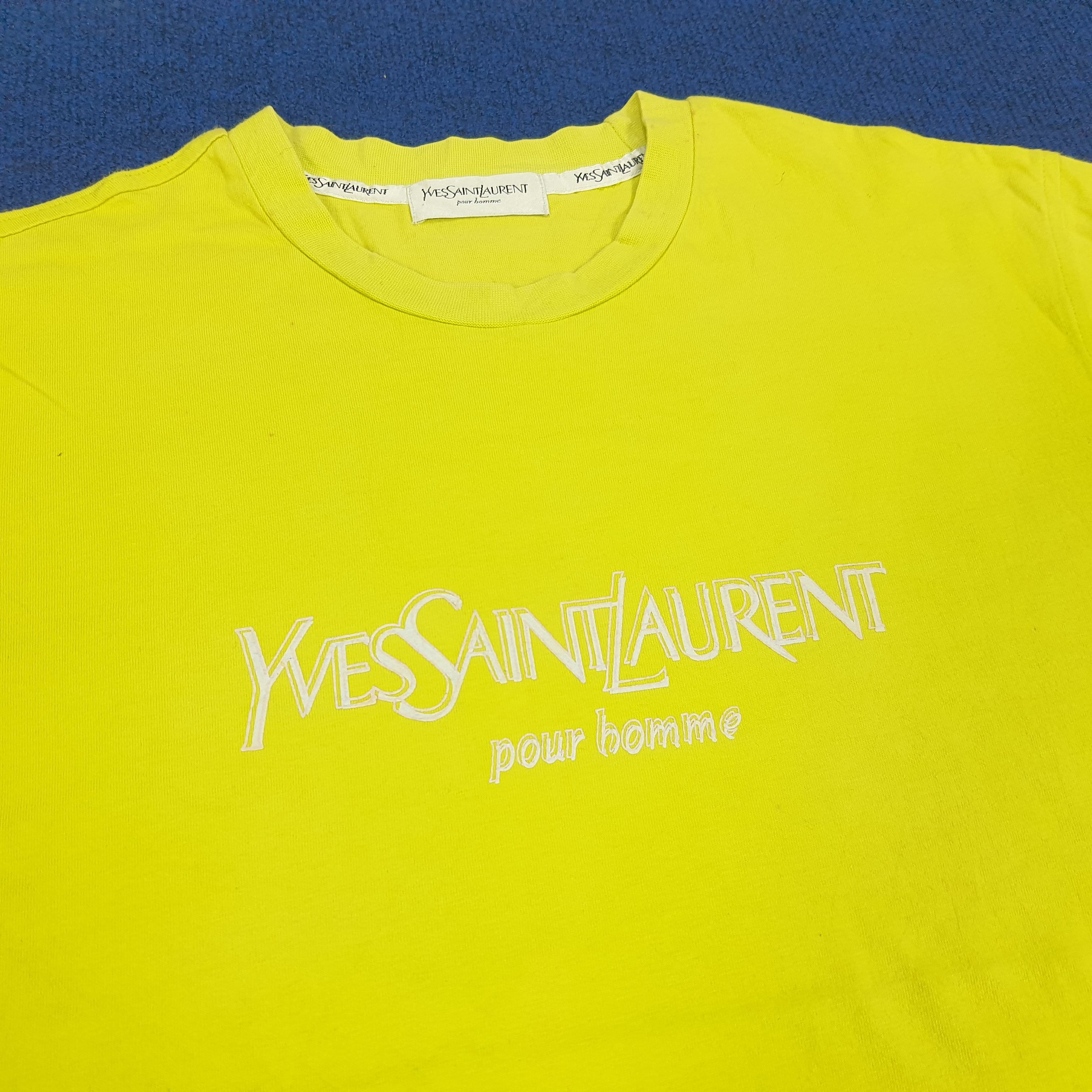 Vintage × Yves Saint Laurent Vintage Yves Saint Laurent Pour Homme Designer Tshirt Size US M / EU 48-50 / 2 - 2 Thumbnail