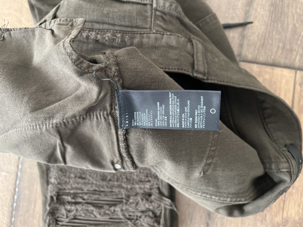 Amiri × Vintage Original Amiri, dark olive green Size US 34 / EU 50 - 10 Thumbnail