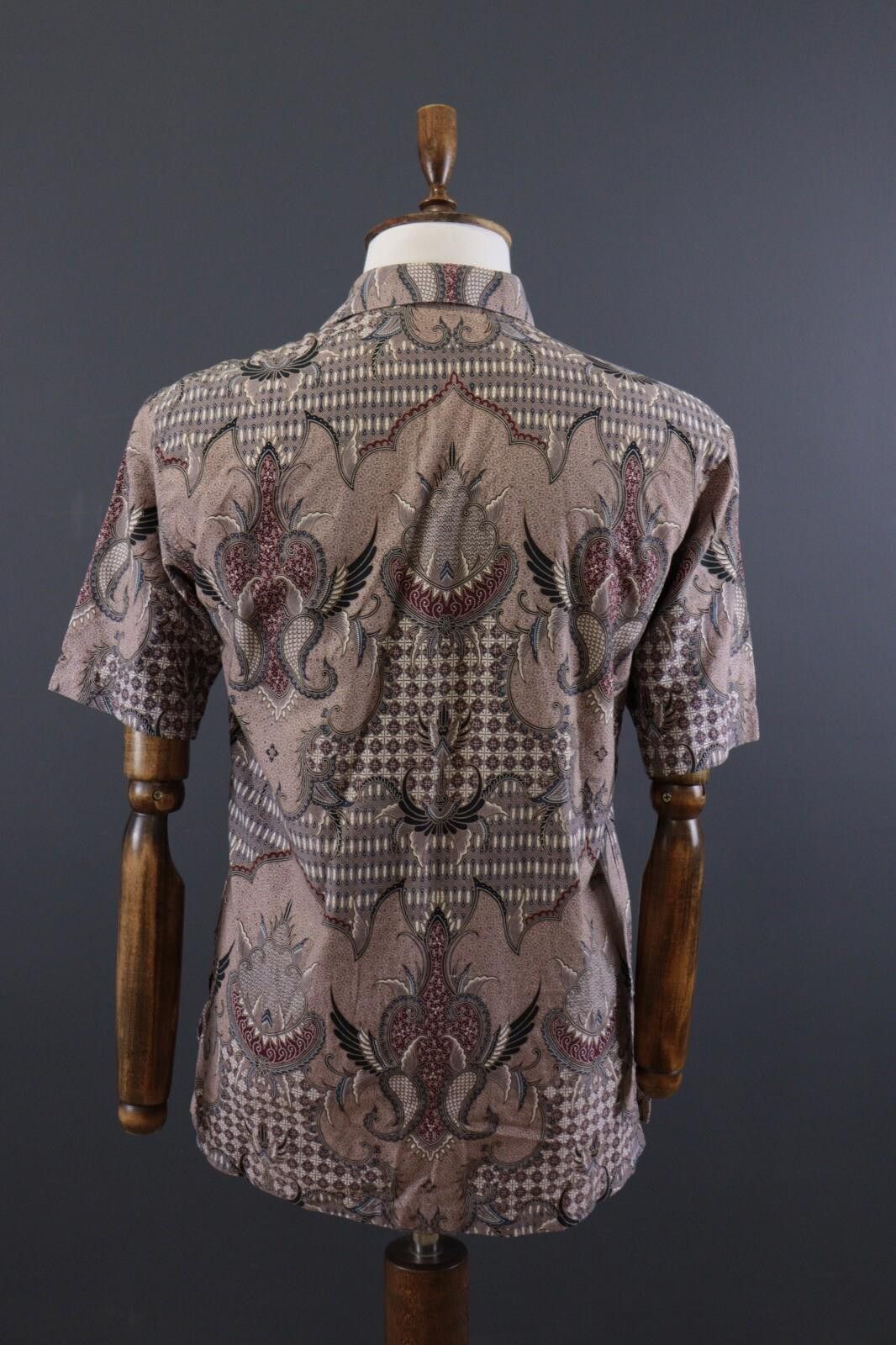 Designer Batik Keris Multicolour Luxury Pattern Down Shirt Size 38 15 Size US M / EU 48-50 / 2 - 6 Thumbnail