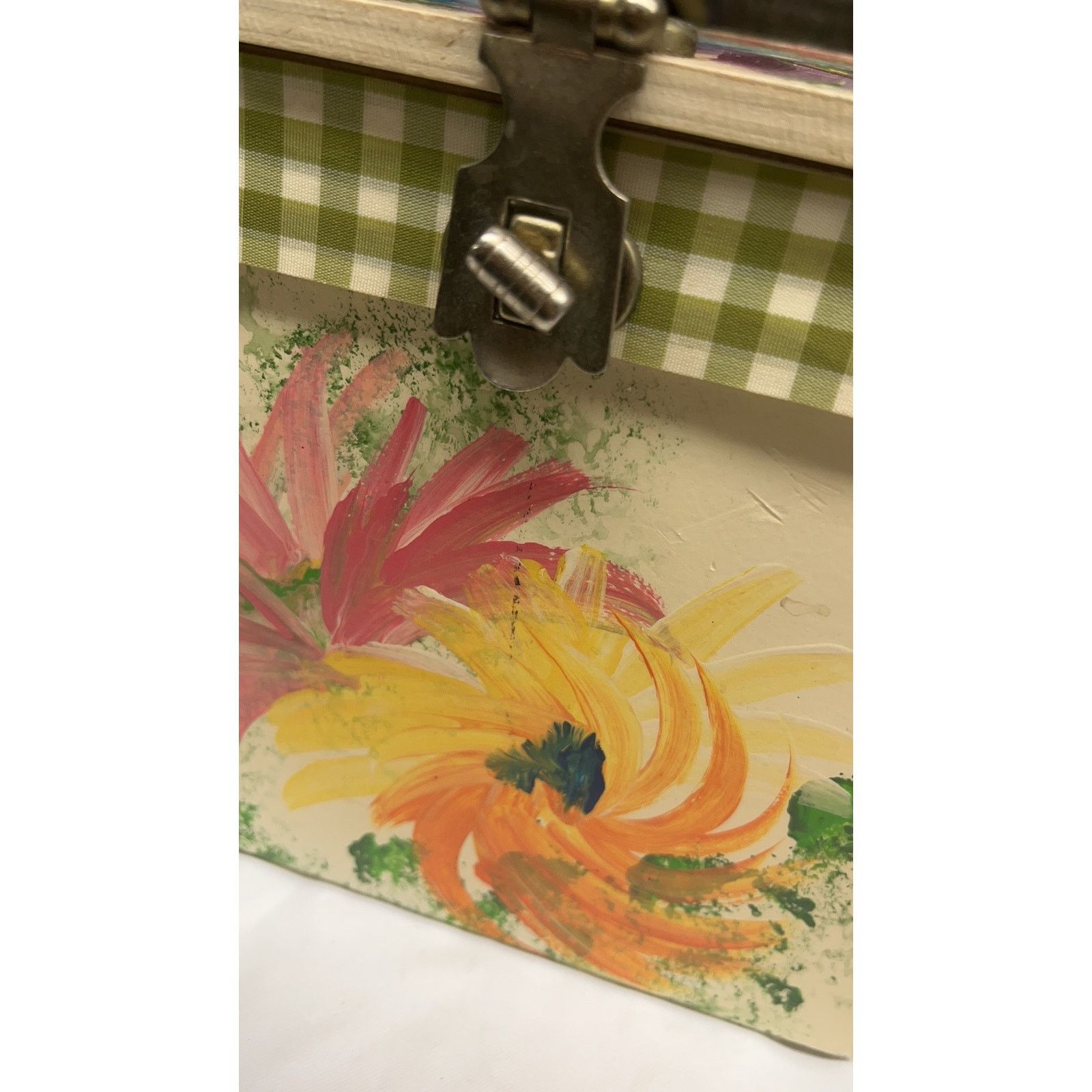 Other Vintage Vicki Jean wood purse Box Hand Painted Flowers Signe Size ONE SIZE - 23 Thumbnail