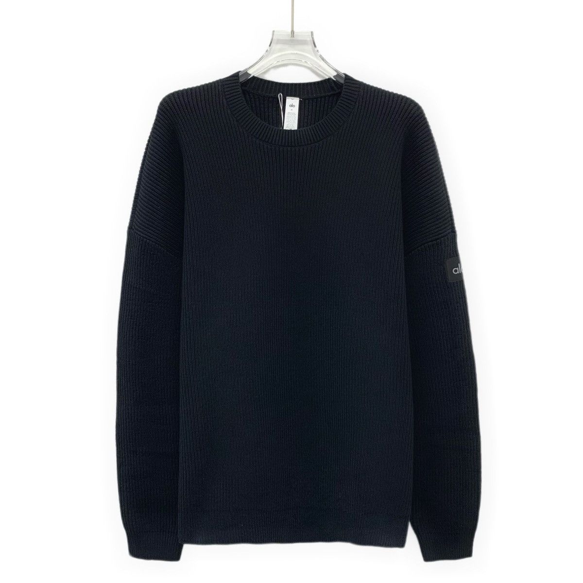 Alo Alo Yoga Black Crew Neck Long Sleeve Knit Sweater K26WX Size US M / EU 48-50 / 2 - 1 Thumbnail