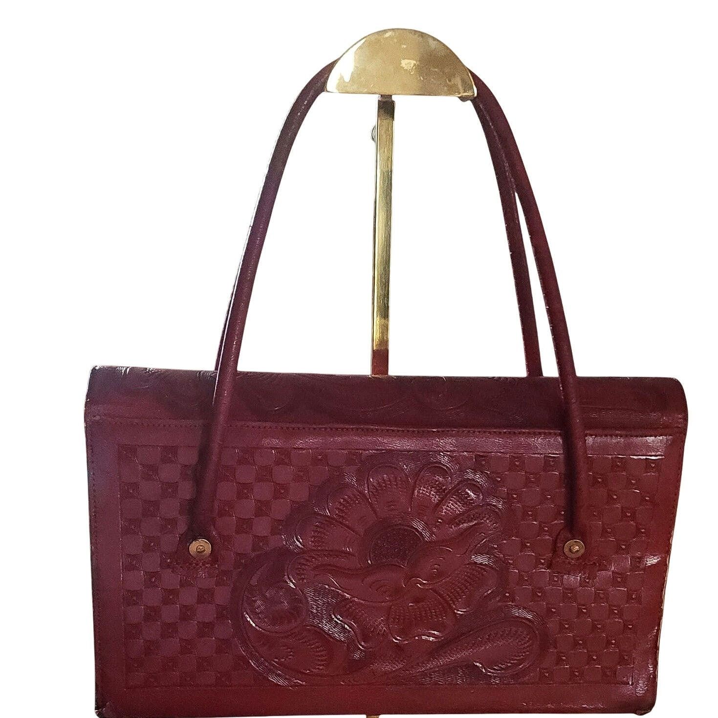 Other Vintage Hand tooled leather satchel bag Size ONE SIZE - 2 Thumbnail