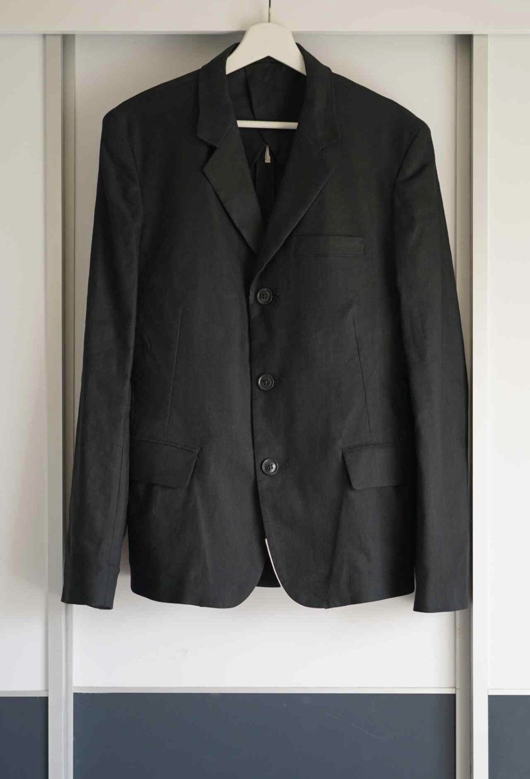 Yohji Yamamoto Yohji Yamamoto 16ss Agent White Stripe Blazer K4 Size US L / EU 52-54 / 3 - 1 Thumbnail