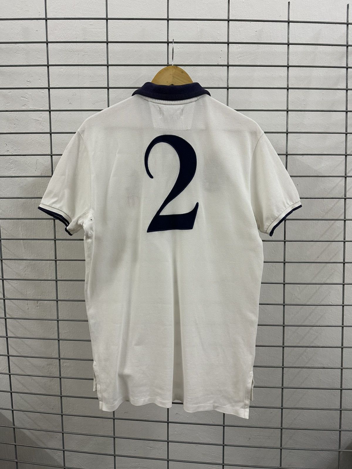 Polo Ralph Lauren Rare Vintage Polo Ralph Lauren Big Logo Number 2 Polo Shirt Size US M / EU 48-50 / 2 - 2 Thumbnail