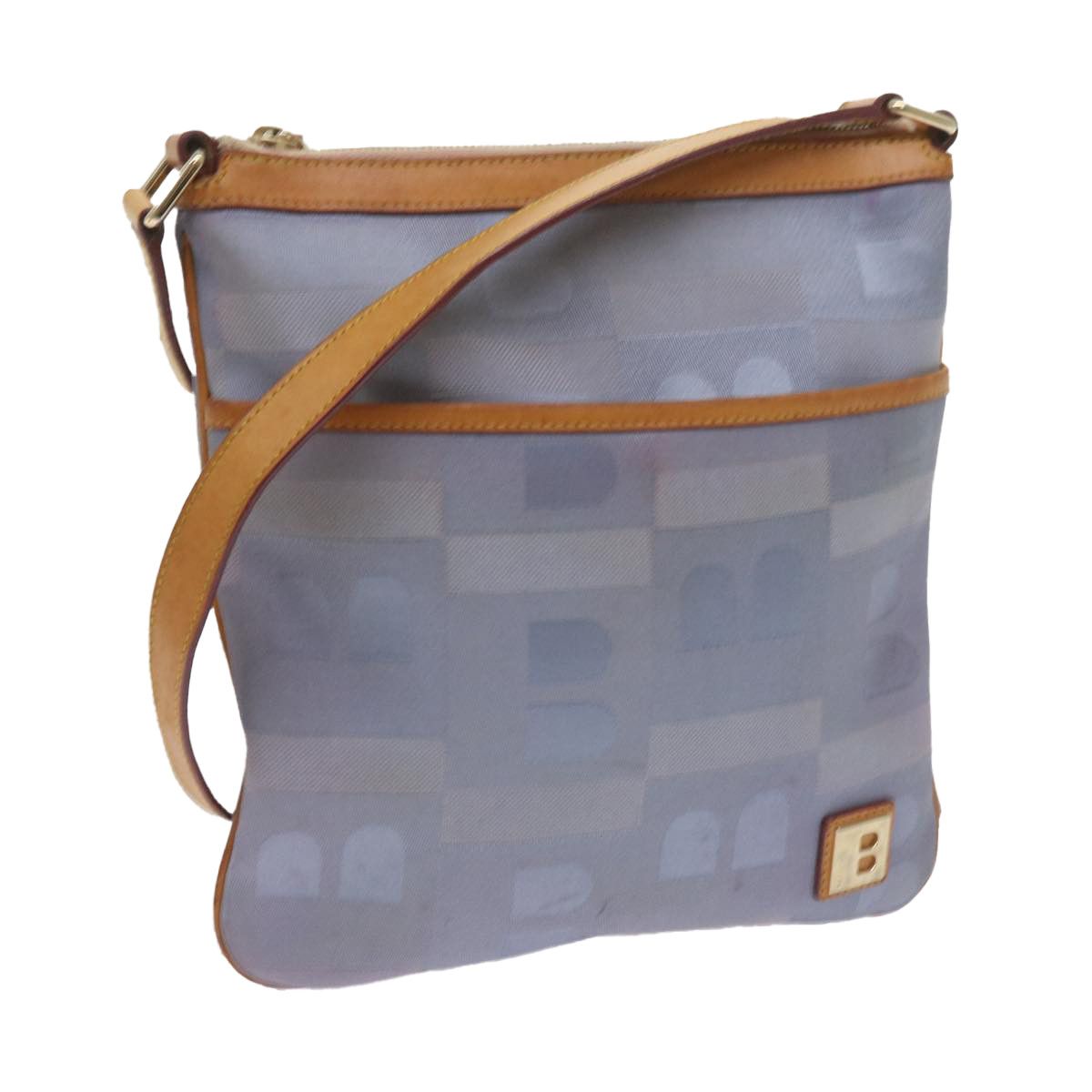 image of Bally Shoulder Bag Canvas Light Blue Auth Bs10471, Women's
