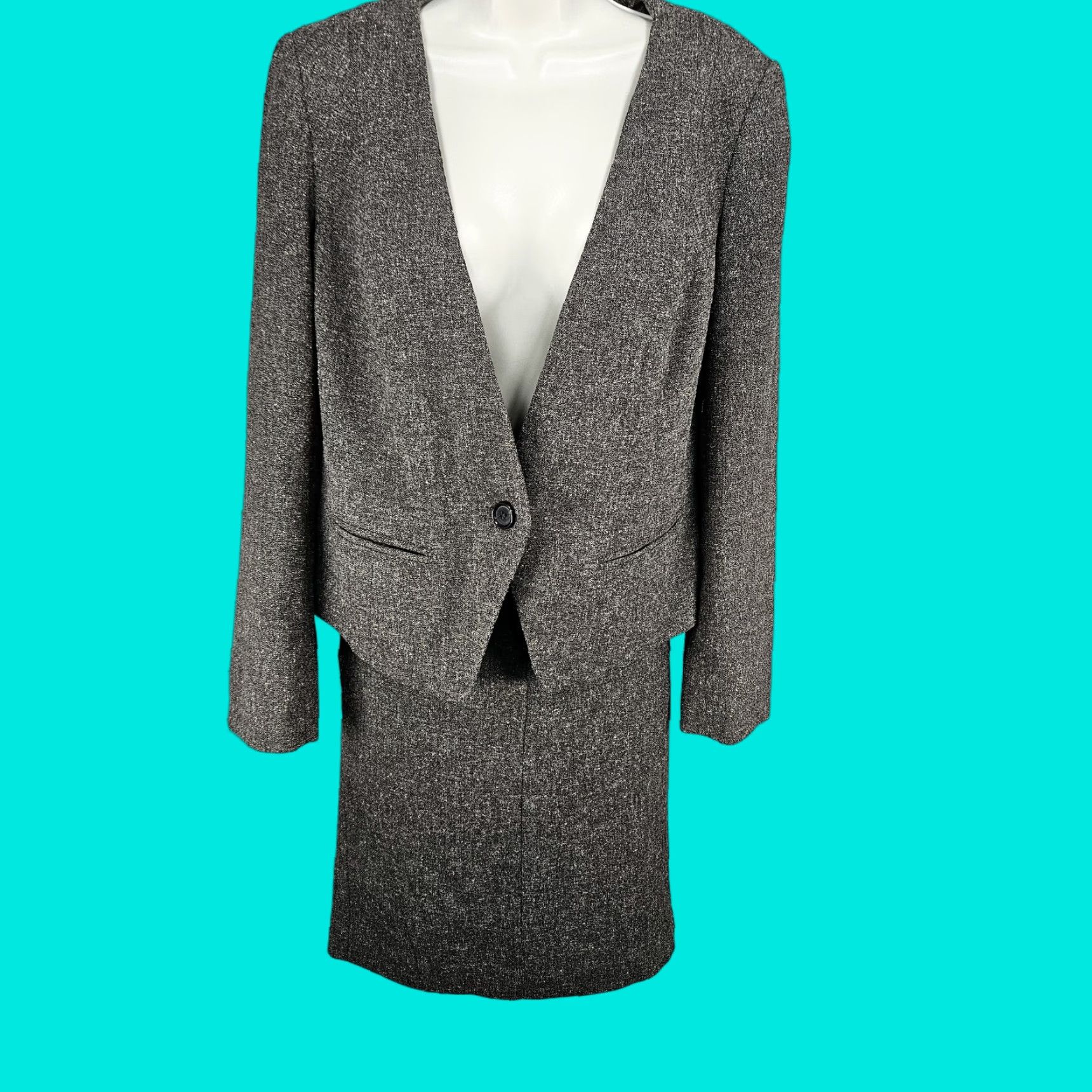 Worthington Worthington Brown 1 Button Jacket 2 Piece Slit Skirt Suit Set Outfit S Women Size 28" / US 6 / IT 42 - 1 Thumbnail