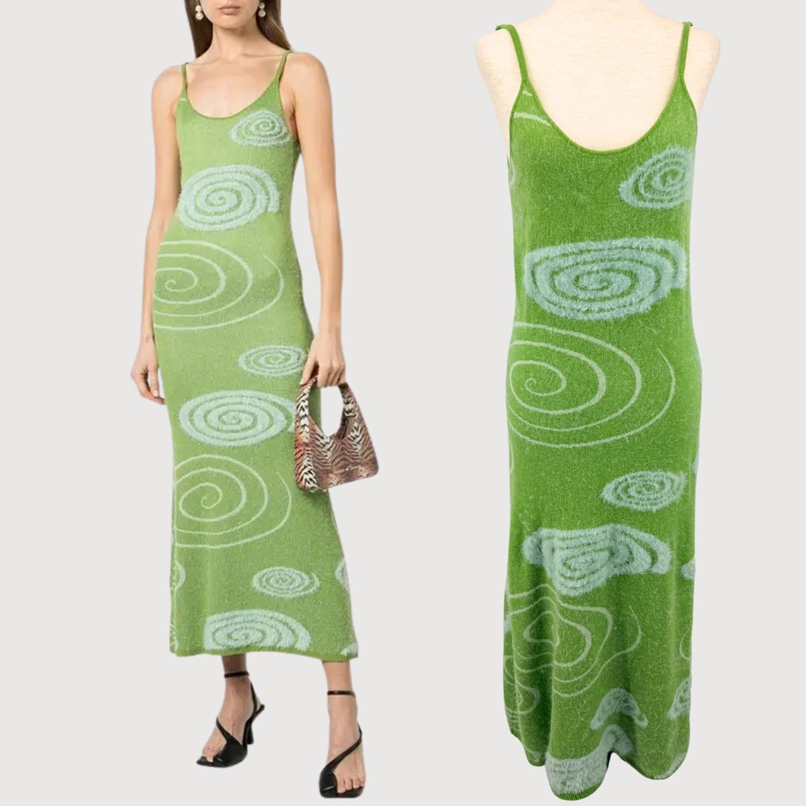 House of Sunny House of Sunny Galaxy Hockney Dress Green Midi 8 Y2K Size M / US 6-8 / IT 42-44 - 1 Thumbnail