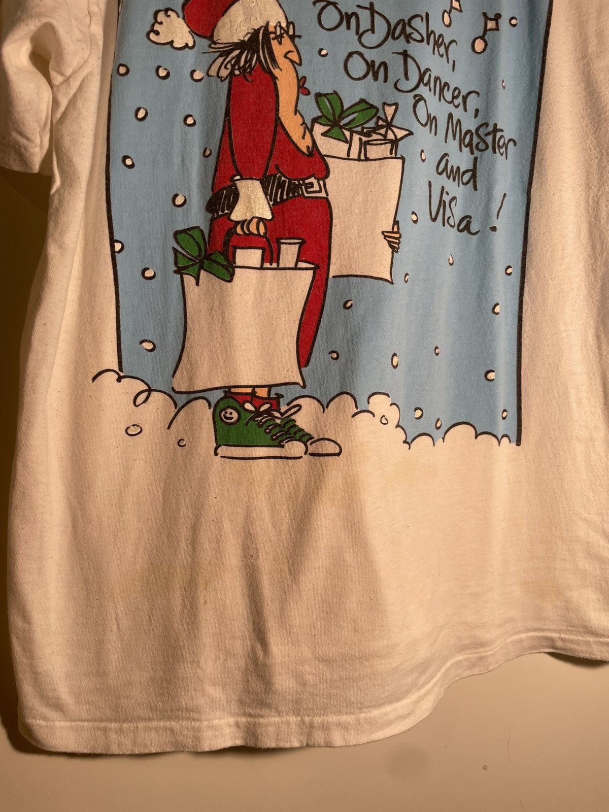 Vintage 90’s VTG Vintage Emerson Christmas Funny Card Retro T Shirt Size US L / EU 52-54 / 3 - 4 Thumbnail