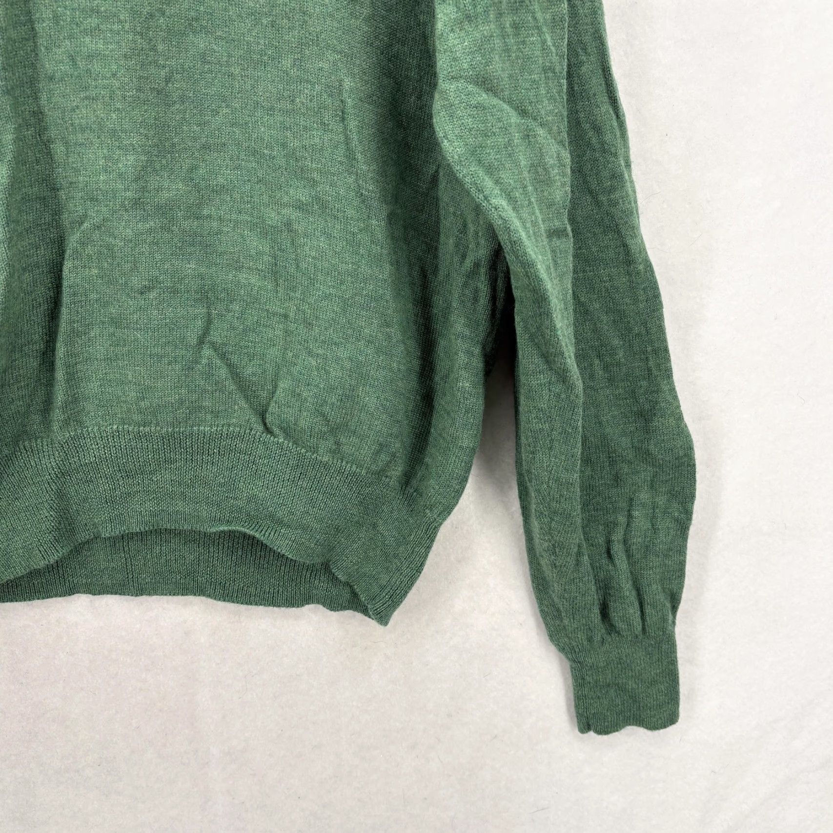 Polo Ralph Lauren VINTAGE Polo Golf Ralph Lauren Sweater Mens XL Green 1/4 Zip Mock Neck Merino Wool Golf Size US XL / EU 56 / 4 - 3 Thumbnail