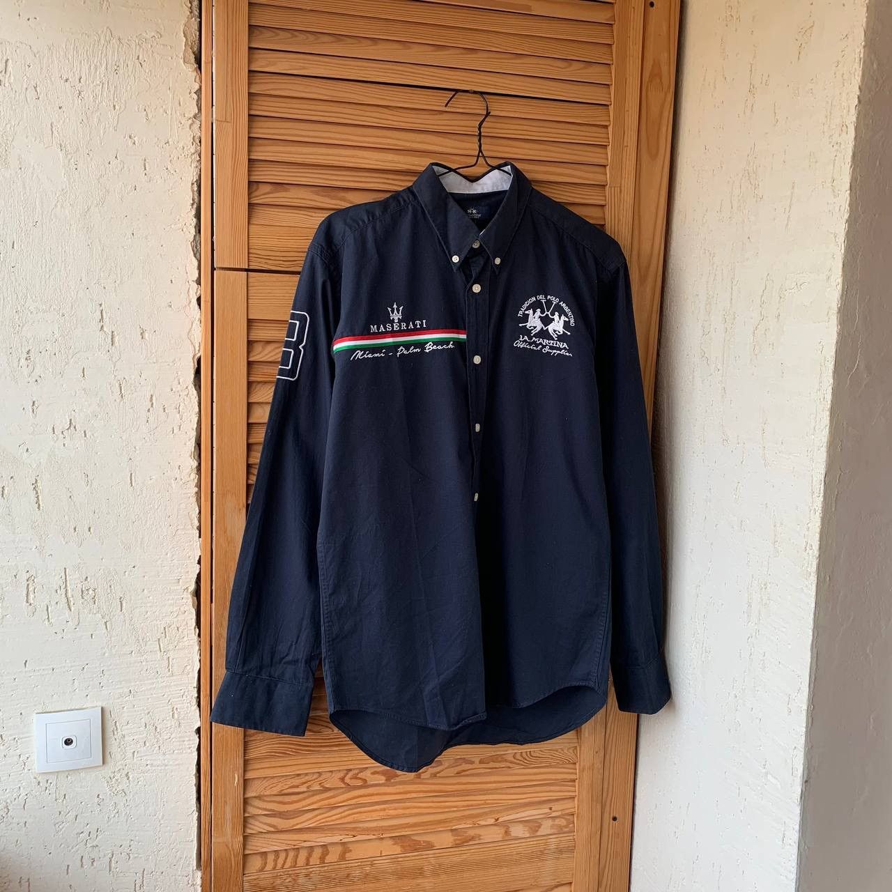 La Martina Rare! Vintage La Martina Maserati Big Logo Shirt Button Up Size US L / EU 52-54 / 3 - 1 Thumbnail
