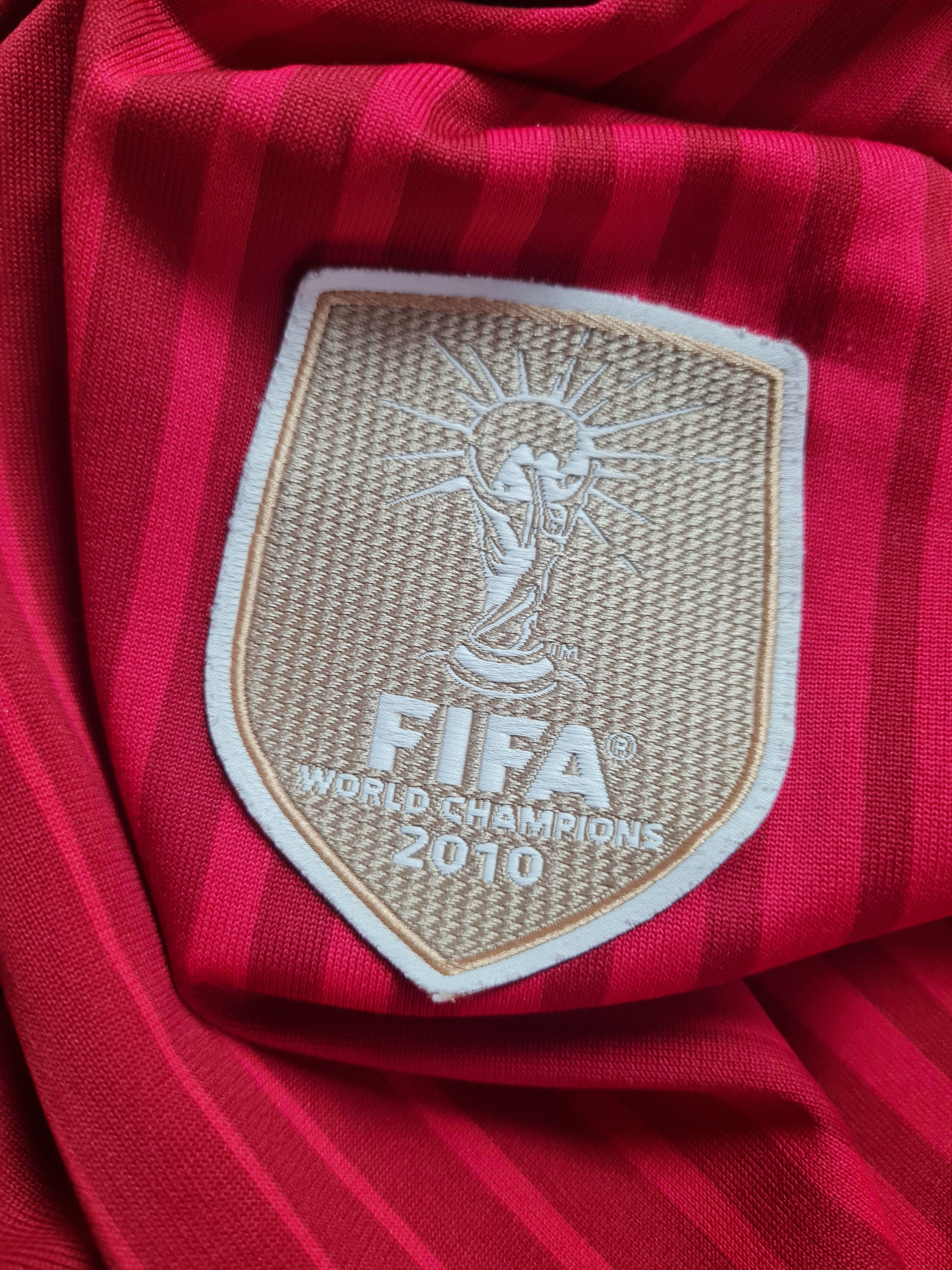 Adidas Spain Home Shirt 2014 World Cup Champions Adidas Football Size US L / EU 52-54 / 3 - 16 Thumbnail