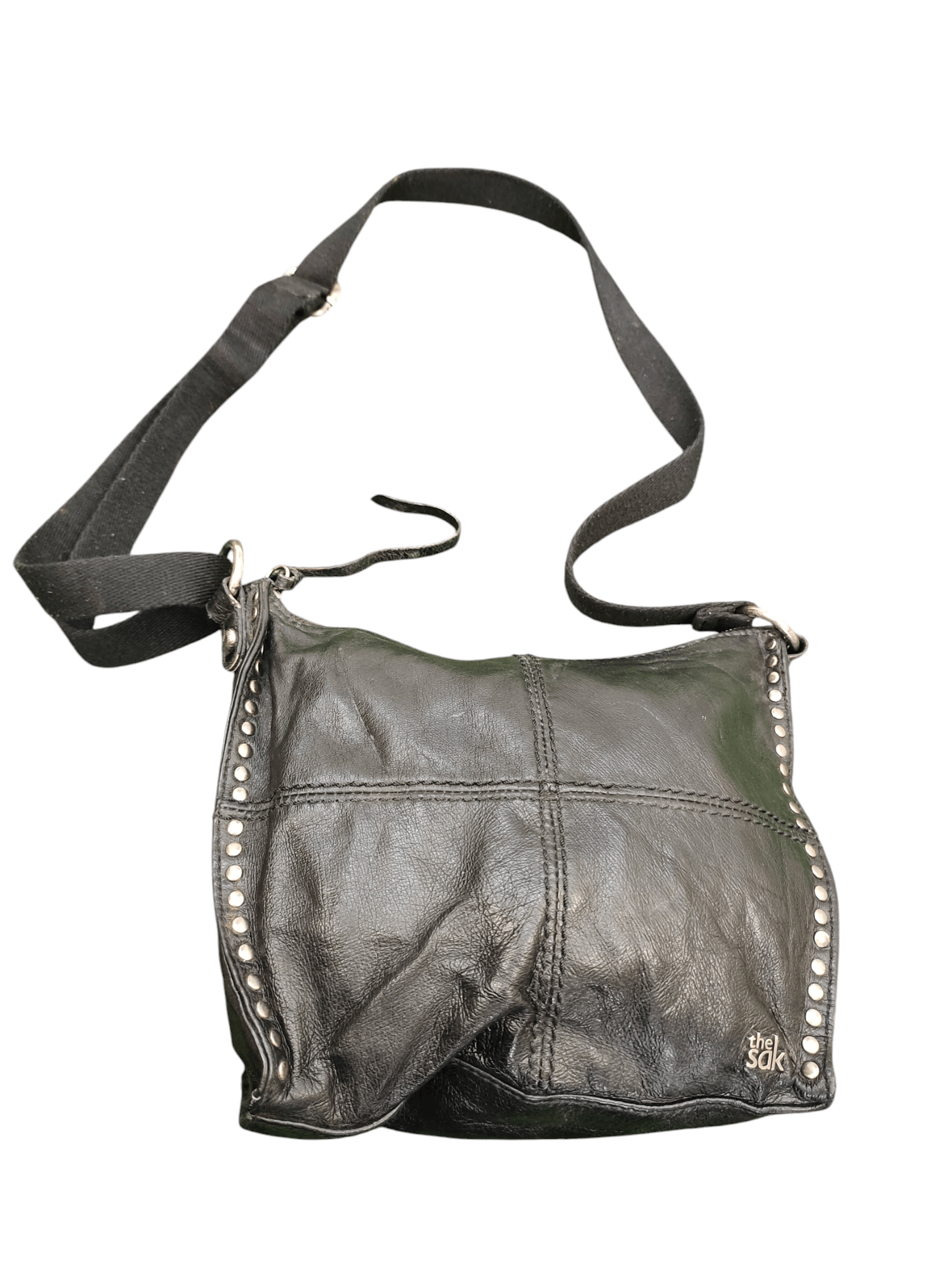 Leather Vintage The Sak Japan Studded Patina Leather Shoulder Bag Size ONE SIZE - 4 Thumbnail
