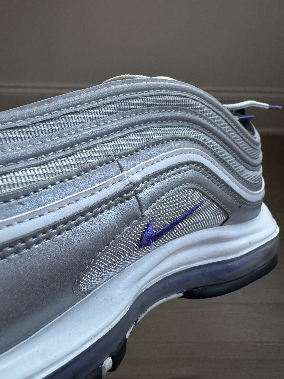 Nike Pre owned Silver and purple Nike air max 97 Size US 13 / EU 46 - 6 Thumbnail