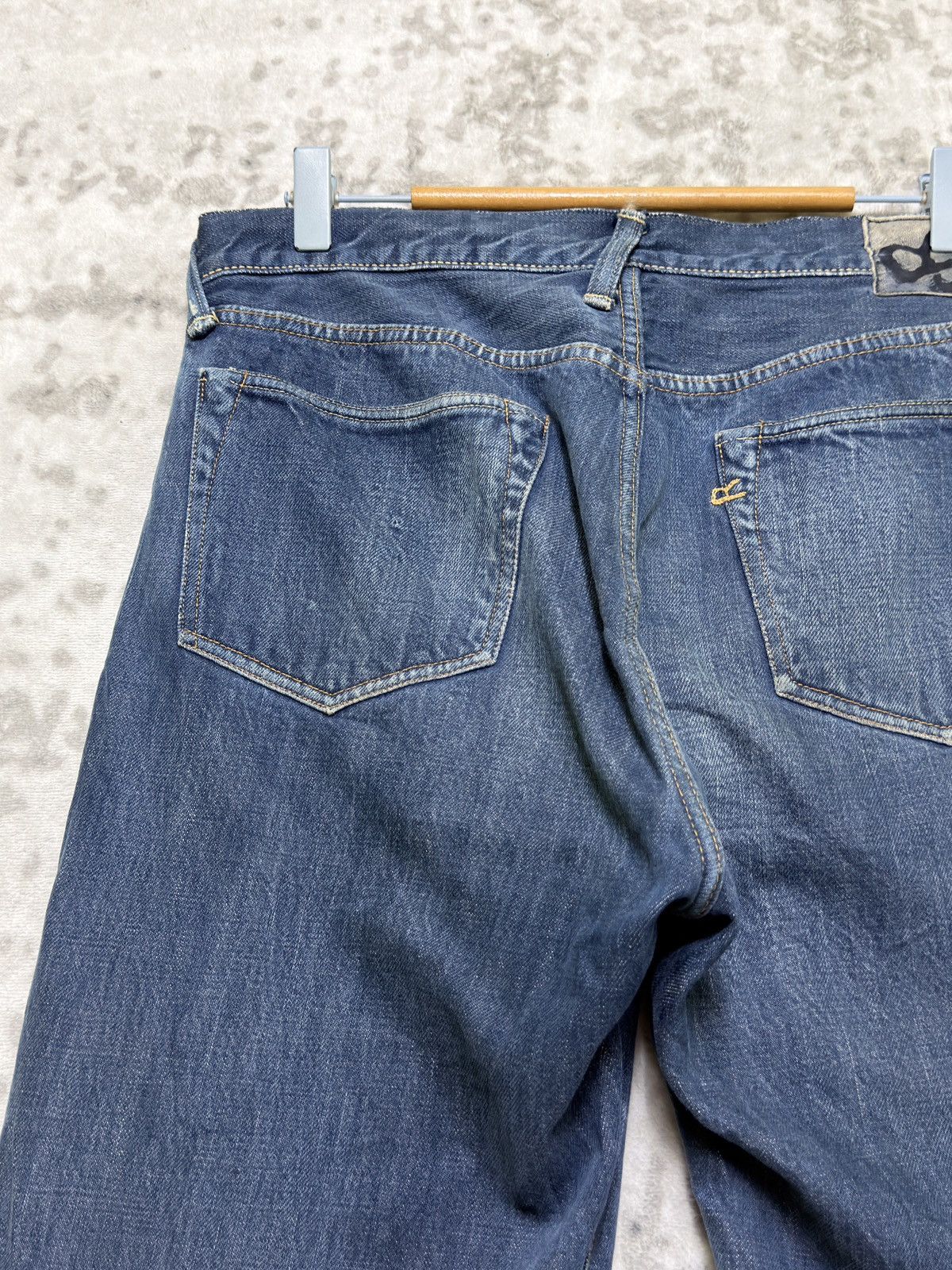 45rpm Vintage 45RPM Selvedge Indigo Button Fly Fade Denim Jeans Size US 32 / EU 48 - 11 Thumbnail