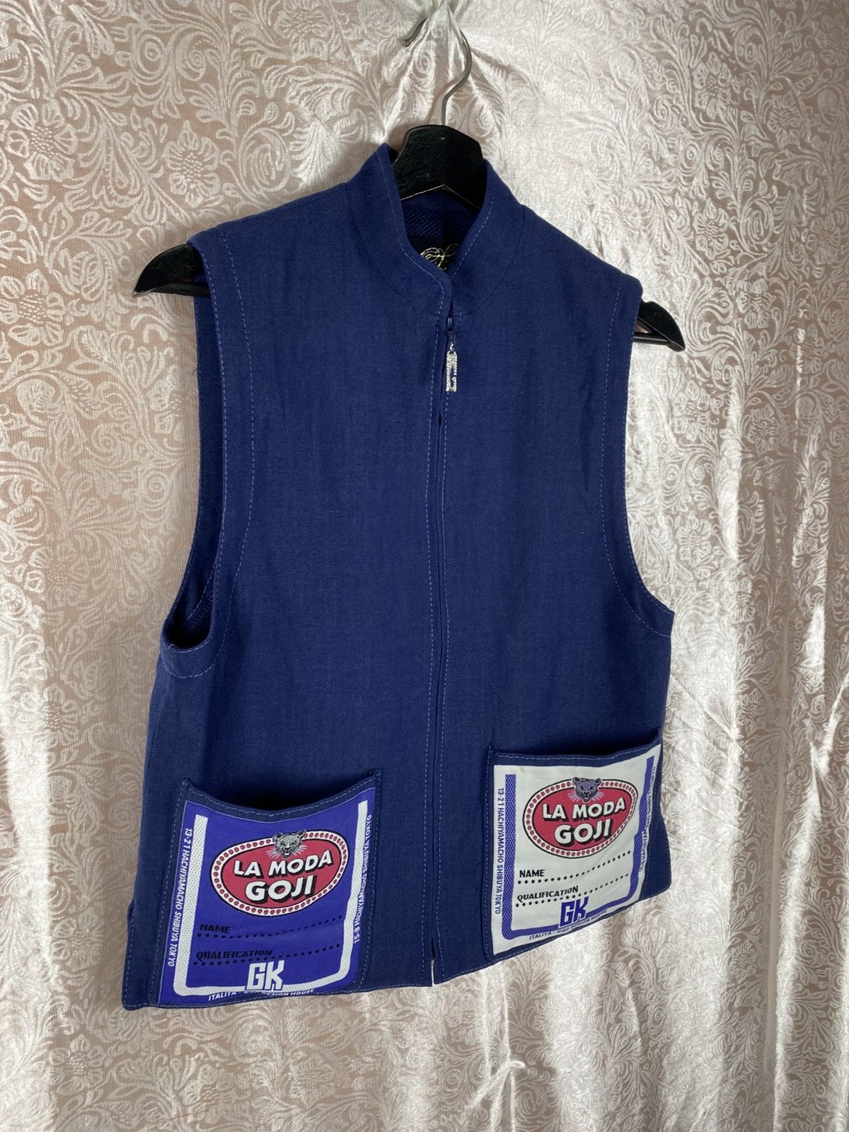 Japanese Brand Vintage La Moda Goji GK Utility Vest Mesh Lined Zip Vest Size M / US 6-8 / IT 42-44 - 5 Thumbnail