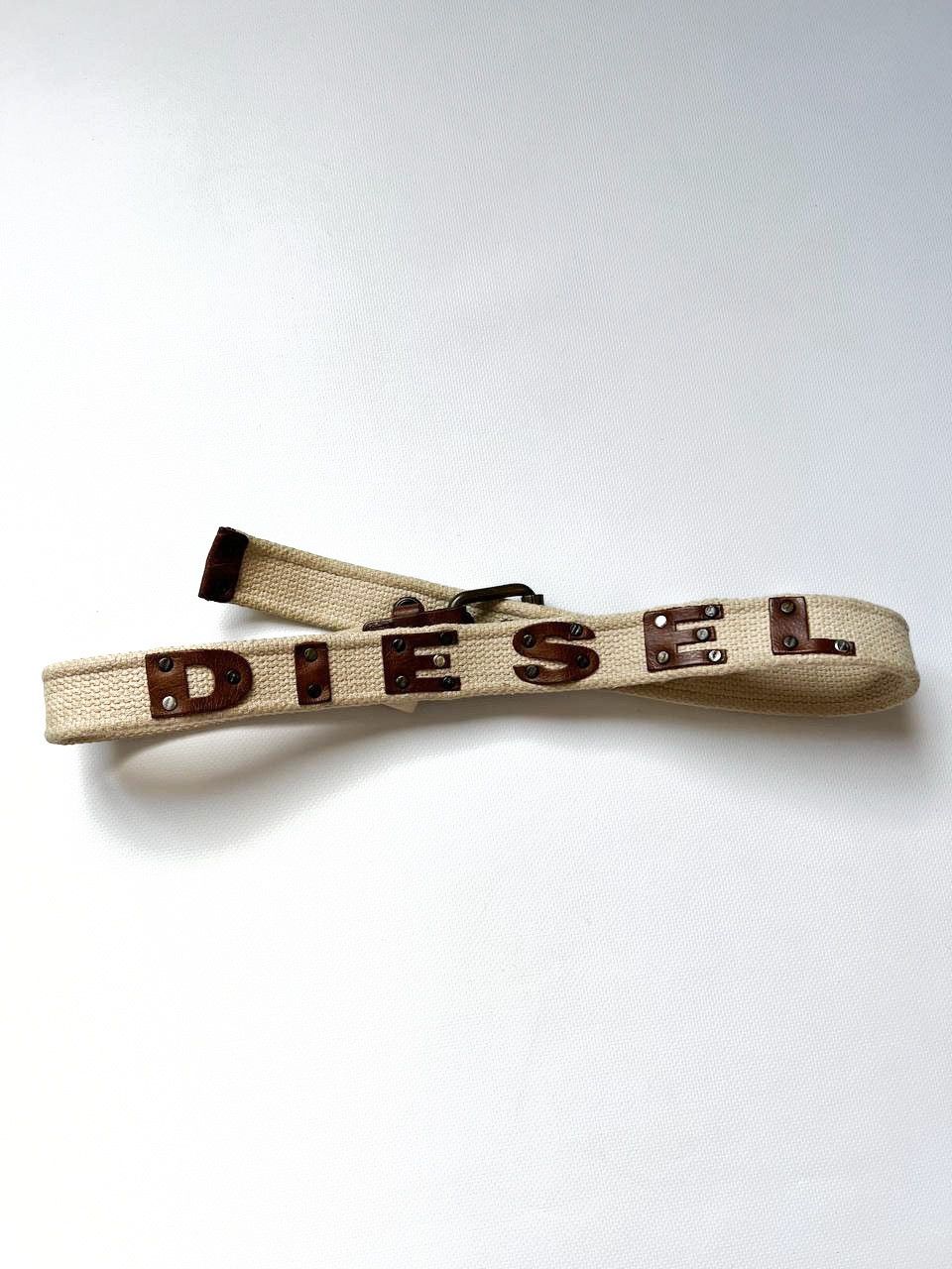 Diesel Vintage Diesel big crazy leather letters logo belt punk y2k Size ONE SIZE - 2 Thumbnail