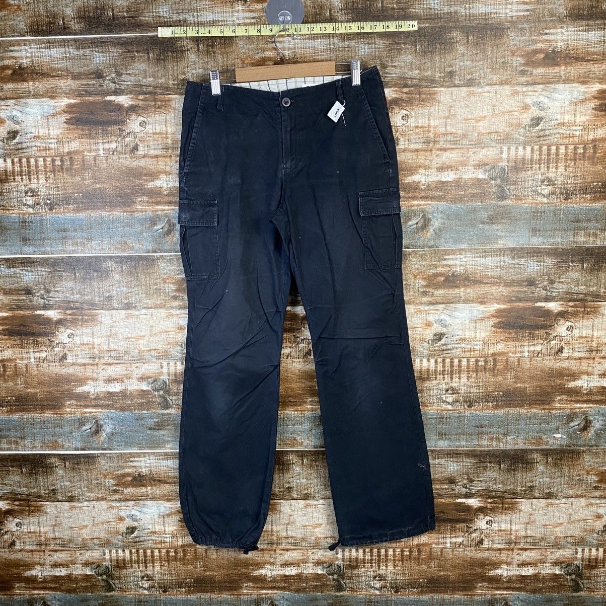 Japanese Brand DL Taste Tasse Black Cargo Multipocket Pants #C1157 Size US 28 / EU 44 - 1 Thumbnail