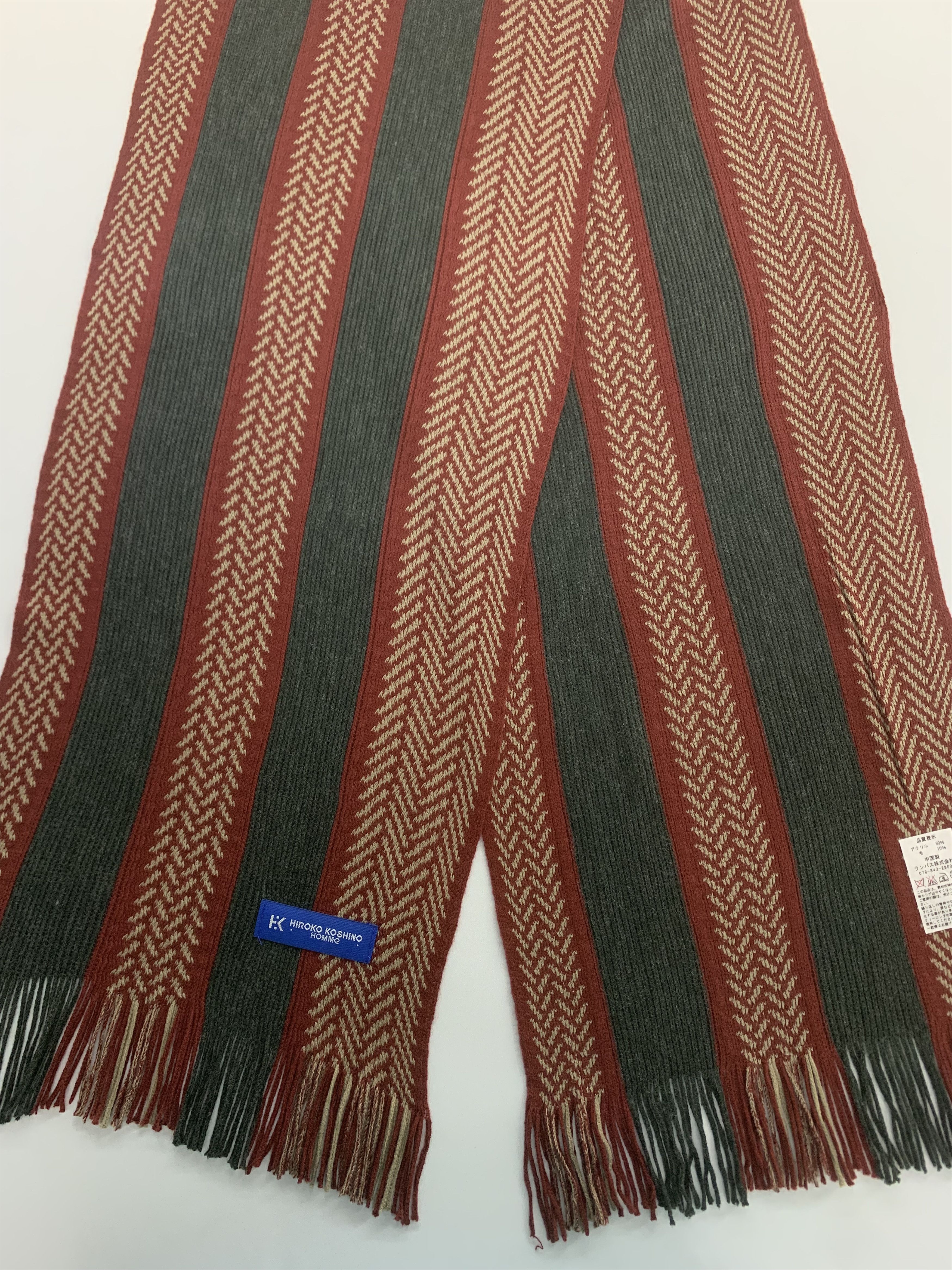 Hiroko Koshino Homme Hiroko Koshino Scarf Wool Muffler Neck Wrap BL3047 Size ONE SIZE - 3 Thumbnail