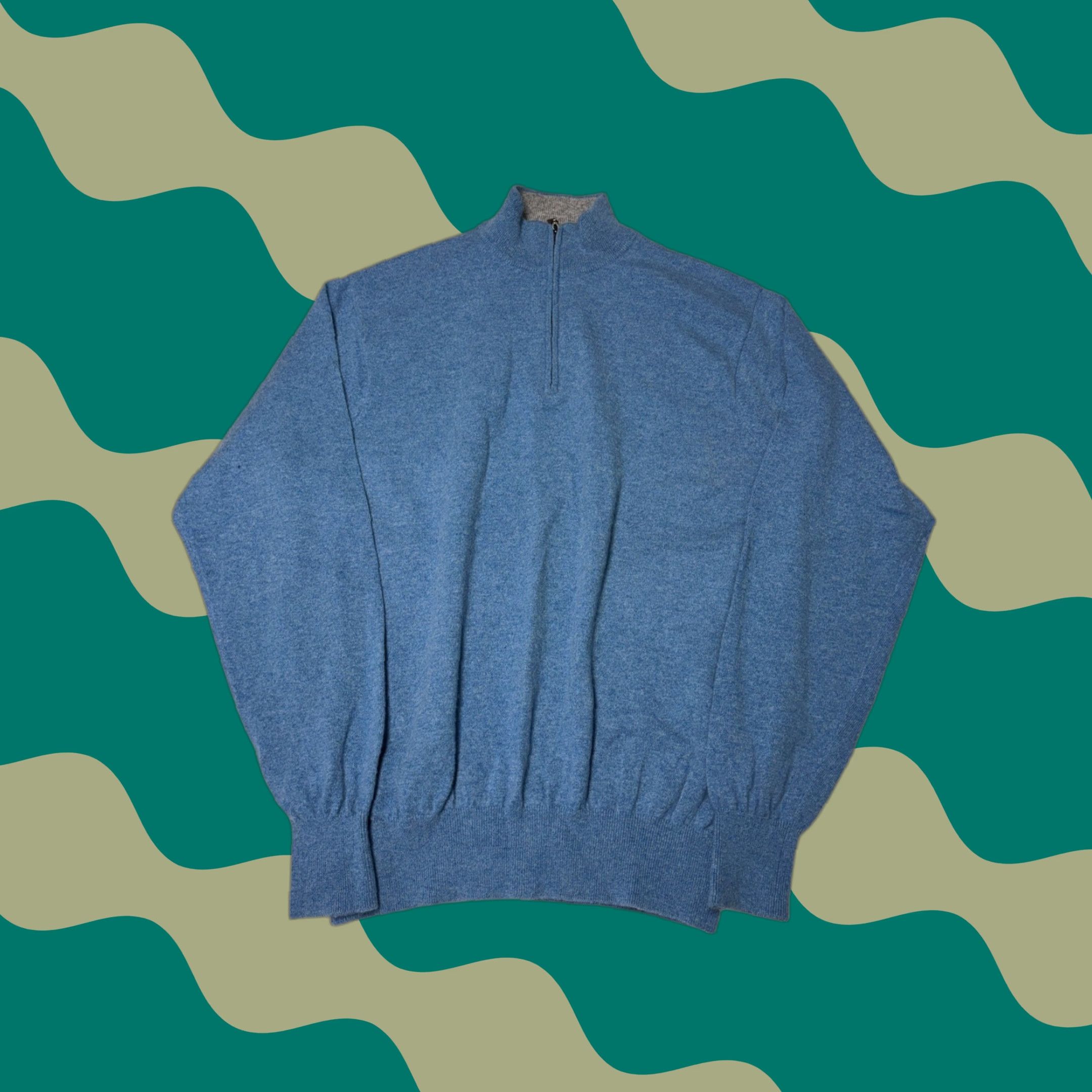 Peter Millar Peter Millar Mens 2XL Blue 100% Cashmere 1/4 Zip Sweater Size US XXL / EU 58 / 5 - 1 Thumbnail