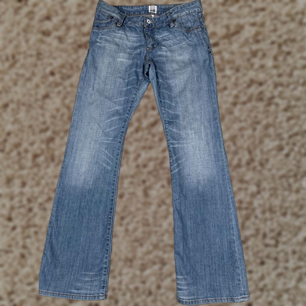 Vintage Salt Broadway Bootcut Jeans Womens 29 Blue Med Wash Mid Rise Stretch Denim Boots 5-Pocket 29x33 Size 29" - 1 Thumbnail
