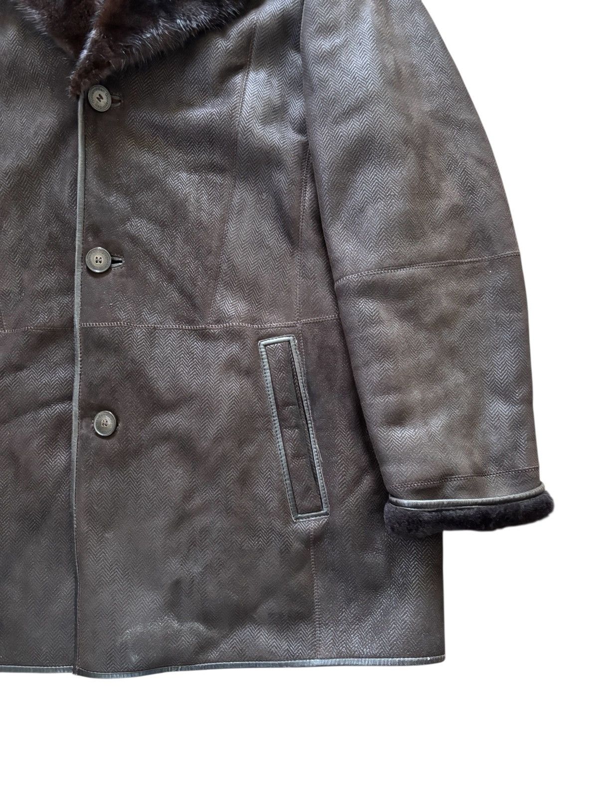 Vintage Vintage Shearling Leather Coat Size US XL / EU 56 / 4 - 6 Thumbnail
