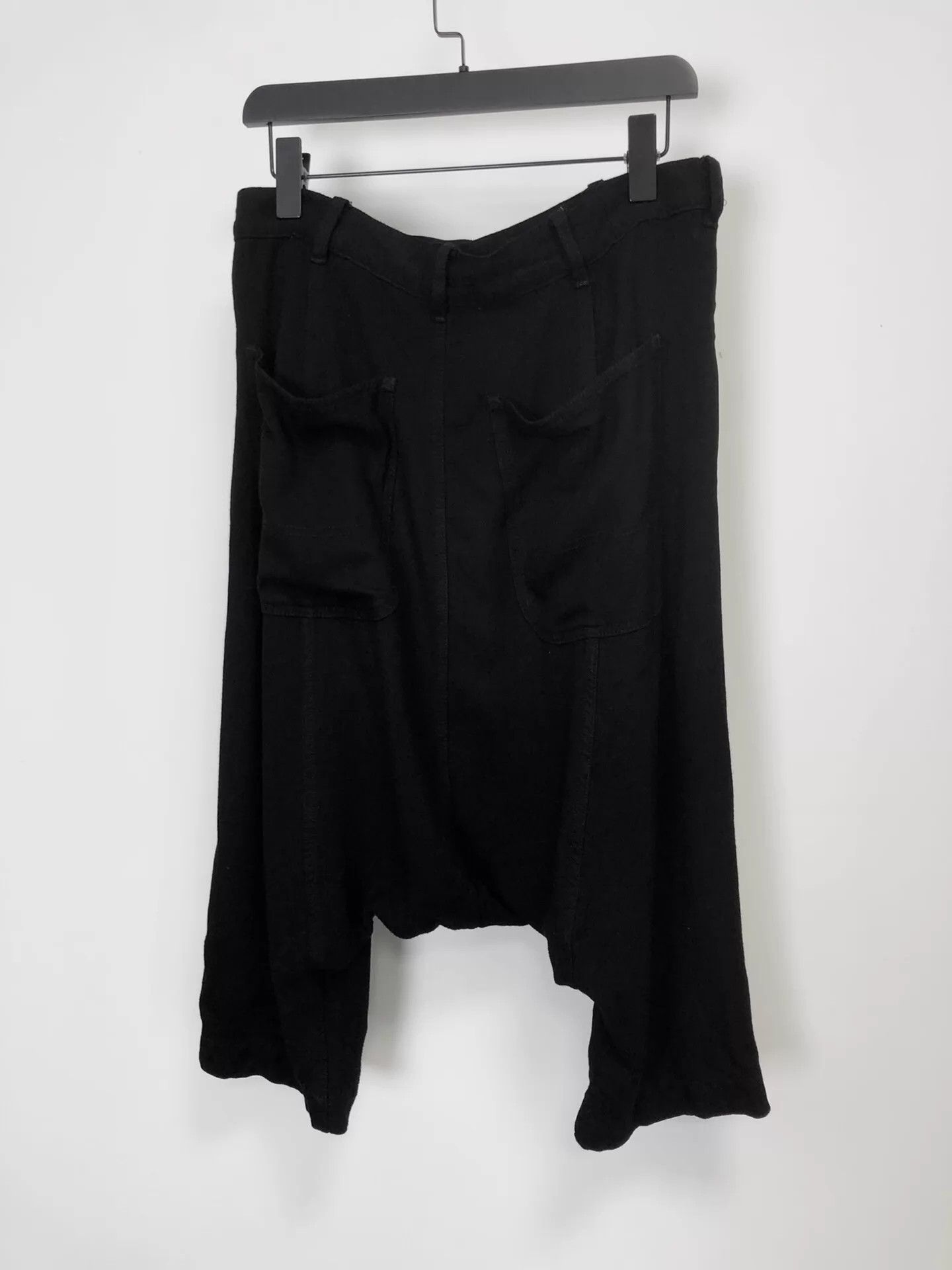Comme des Garcons CDG 08SS Black Rayon Dropped Crotch Pants High Drape Size US 32 / EU 48 - 4 Thumbnail