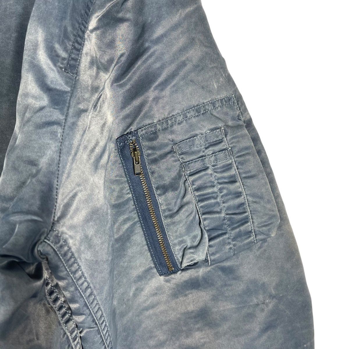 Japanese Brand Vintage Machope MA-1 Flight Jacket | Sun Faded Blue Bomber Size US L / EU 52-54 / 3 - 7 Thumbnail