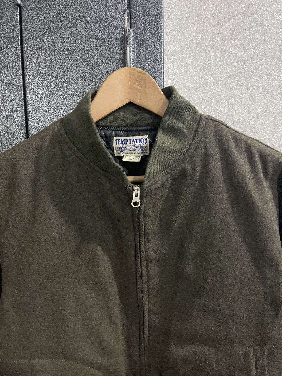 Japanese Brand Vintage Temptation Bomber Wool Jacket Size US M / EU 48-50 / 2 - 7 Thumbnail