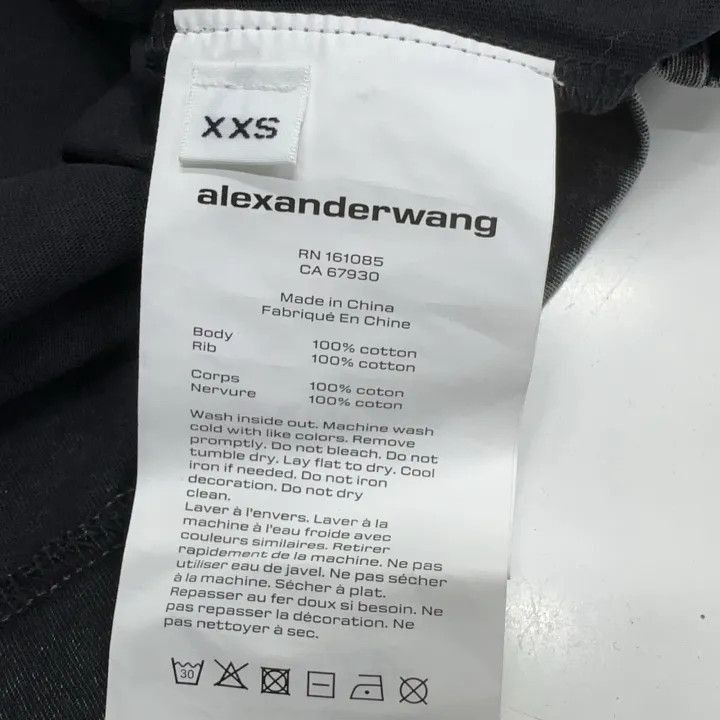 Alexander Wang Alexander Wang Black Washed Short Sleeve T-Shirt - Size XXS / US 00 / IT 34 - 4 Thumbnail