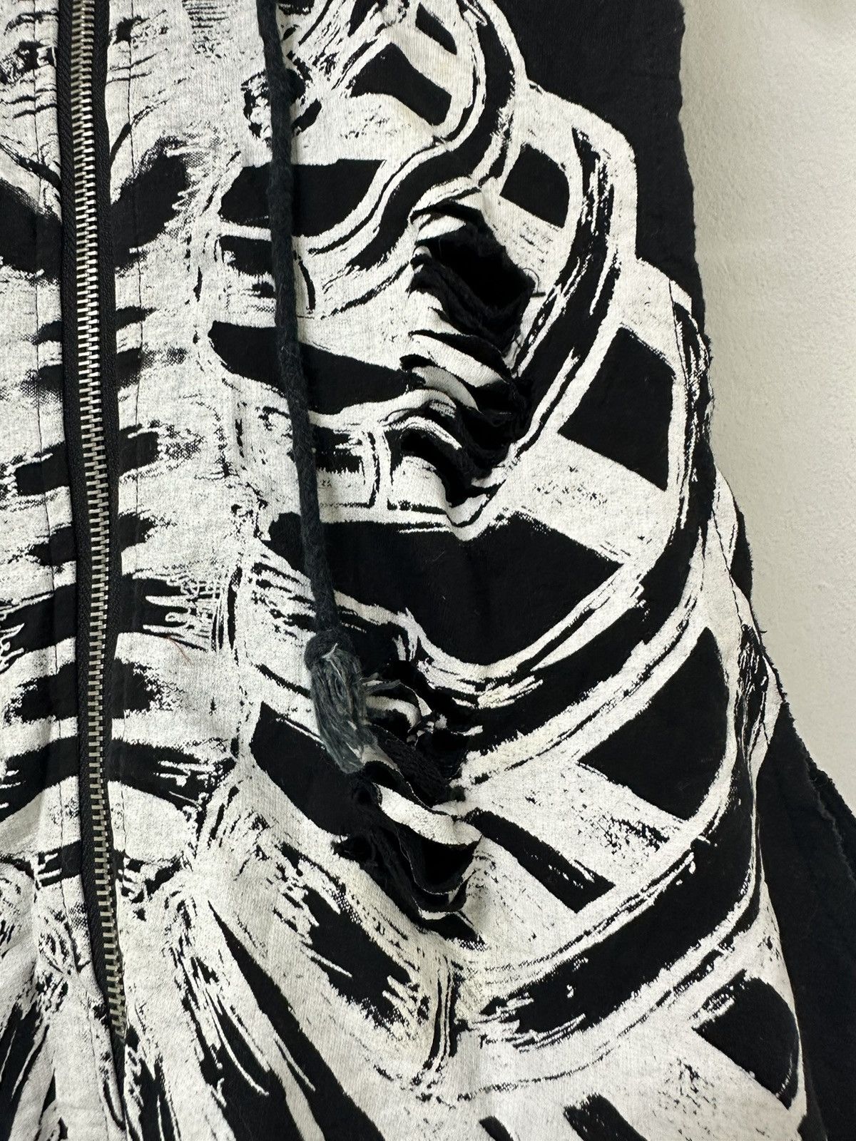Japanese Brand Skeleton Sleeveless Hoodies Jacket Distressed Design Skull Size US M / EU 48-50 / 2 - 6 Thumbnail