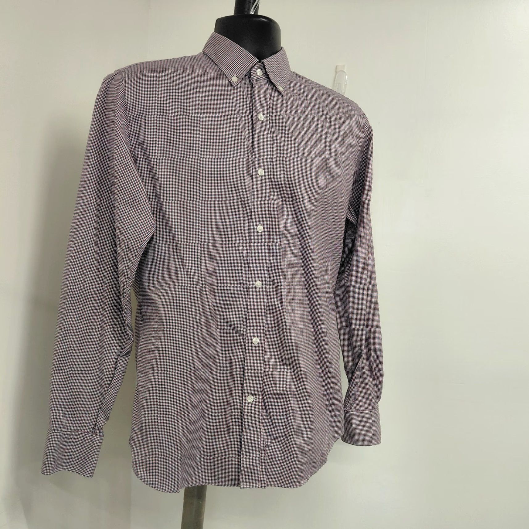 Uniqlo Uniqlo Shirt Men's M Red/Blue Check Slim Fit Button-Down Long Sleeve Size US M / EU 48-50 / 2 - 5 Thumbnail