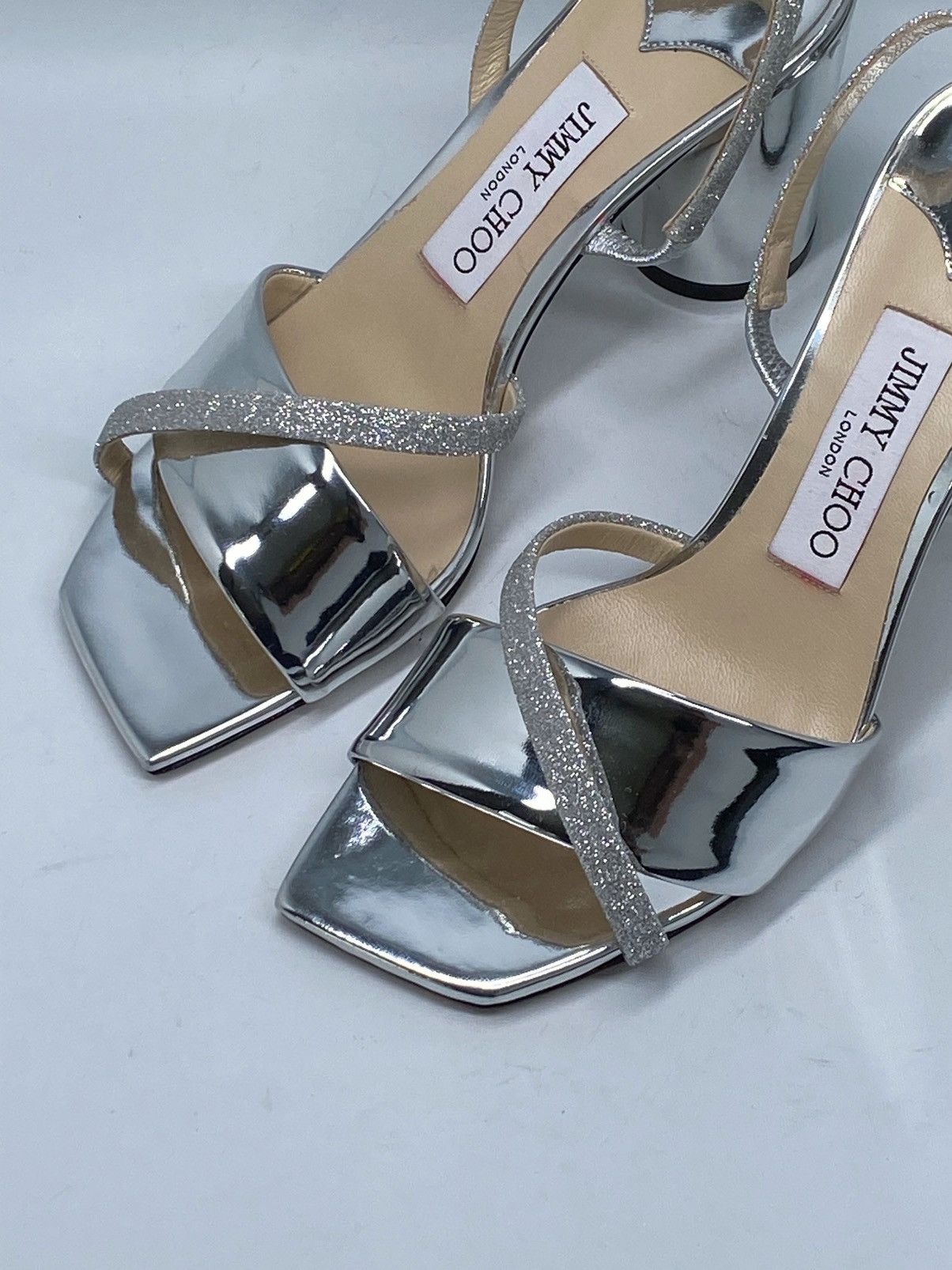 Jimmy Choo Jimmy Choo Metallic Leather Slingback Sandals size 36.5 Size US 6.5 / IT 36.5 - 5 Thumbnail