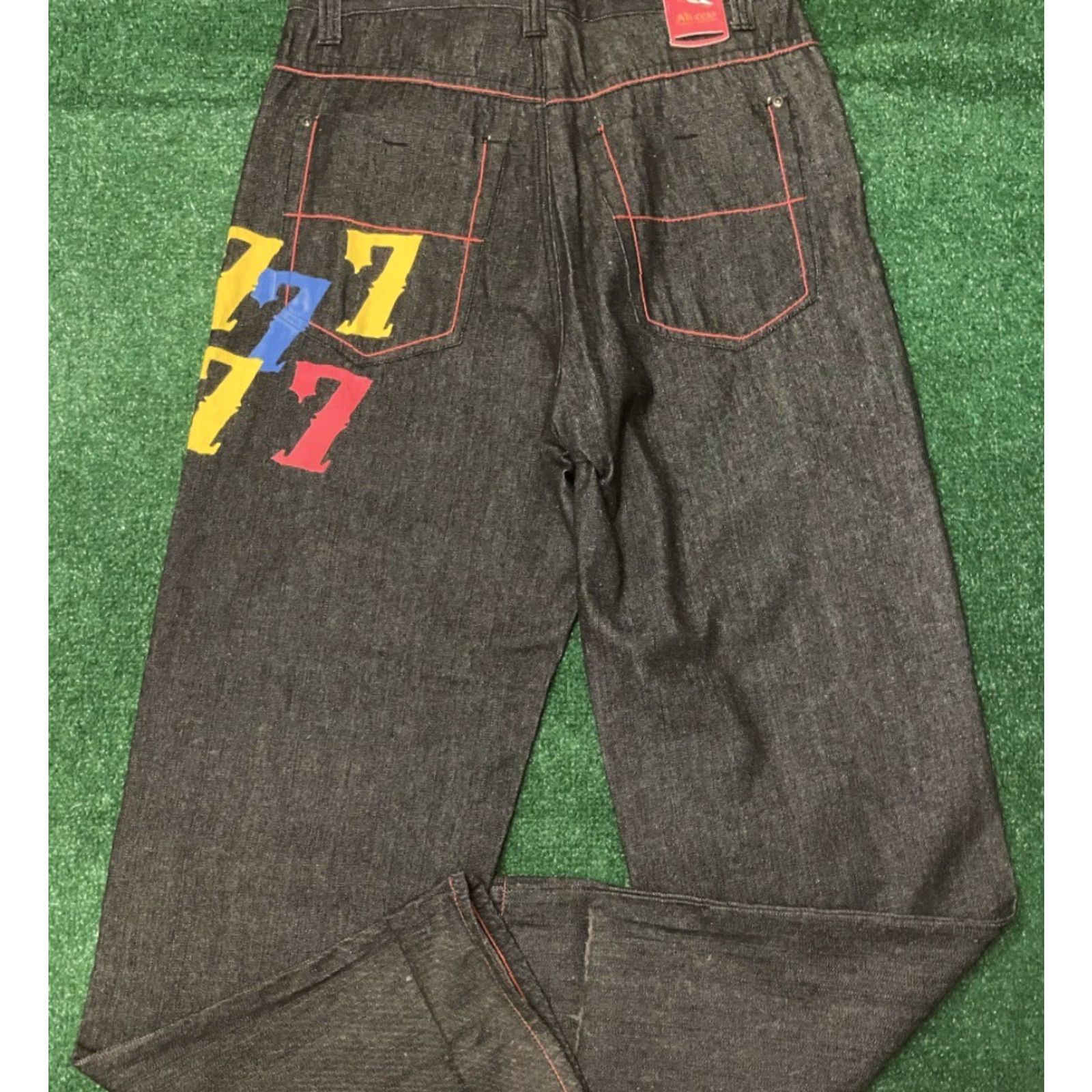 Vintage VINTAGE Akcess 777 Baggy Jeans Men 34 Dark Wash Grunge Skater Y2K Wide-Leg Rare Size US 34 / EU 50 - 4 Thumbnail