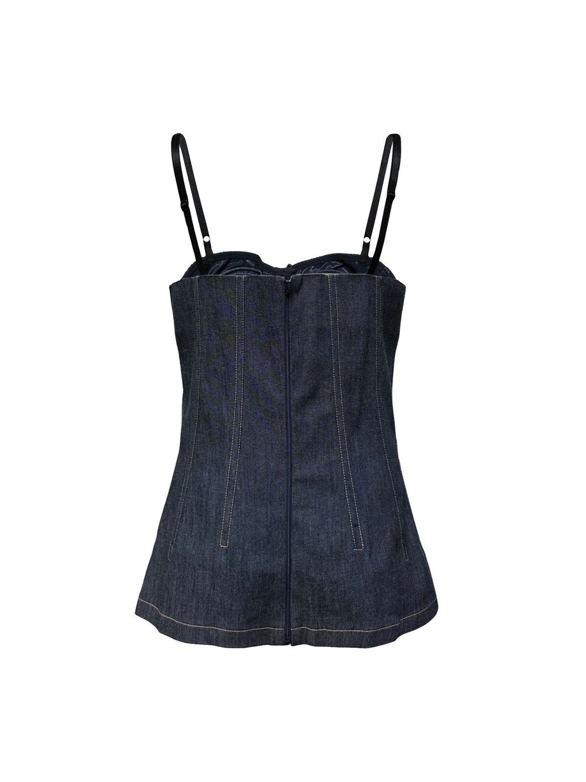 Dolce & Gabbana DOLCE&GABBANA Spring Summer 2000 Denim Bustier Size M / US 6-8 / IT 42-44 - 2 Thumbnail